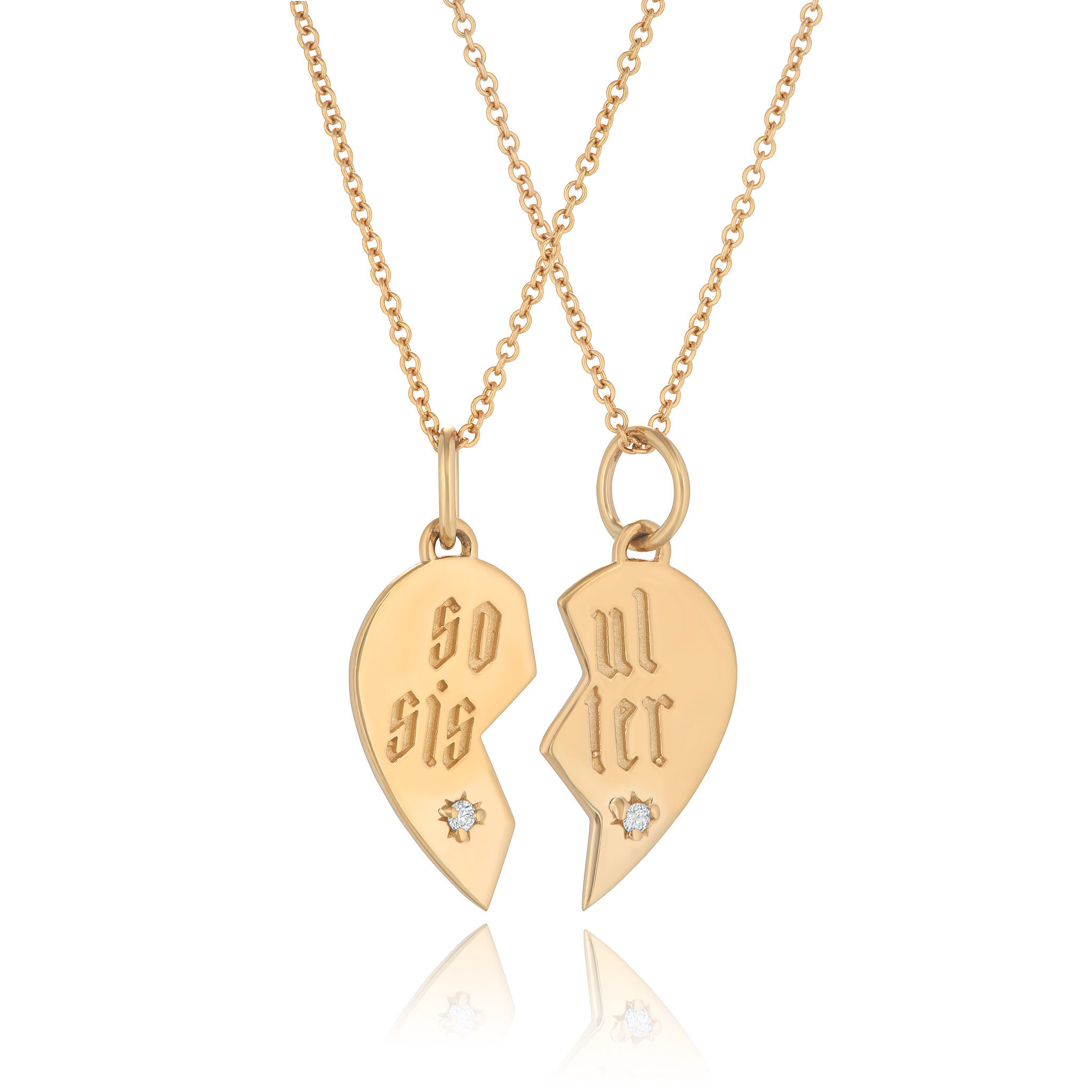 Best Friendship Necklace  Lock & Key BFF Necklace Set - Gold