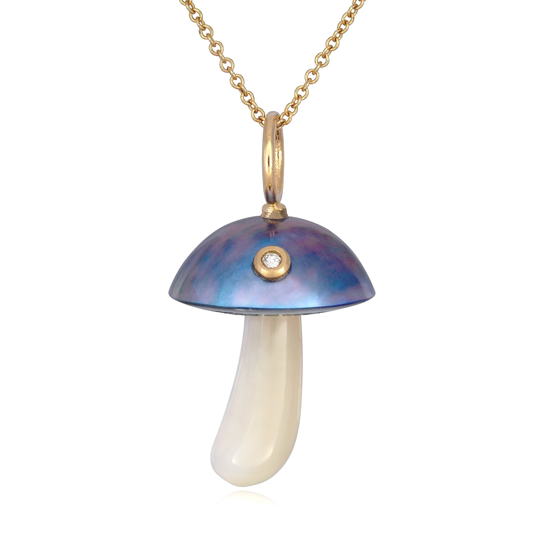 Baby Pink Colored Mushroom Charm Necklace – Meira T Boutique