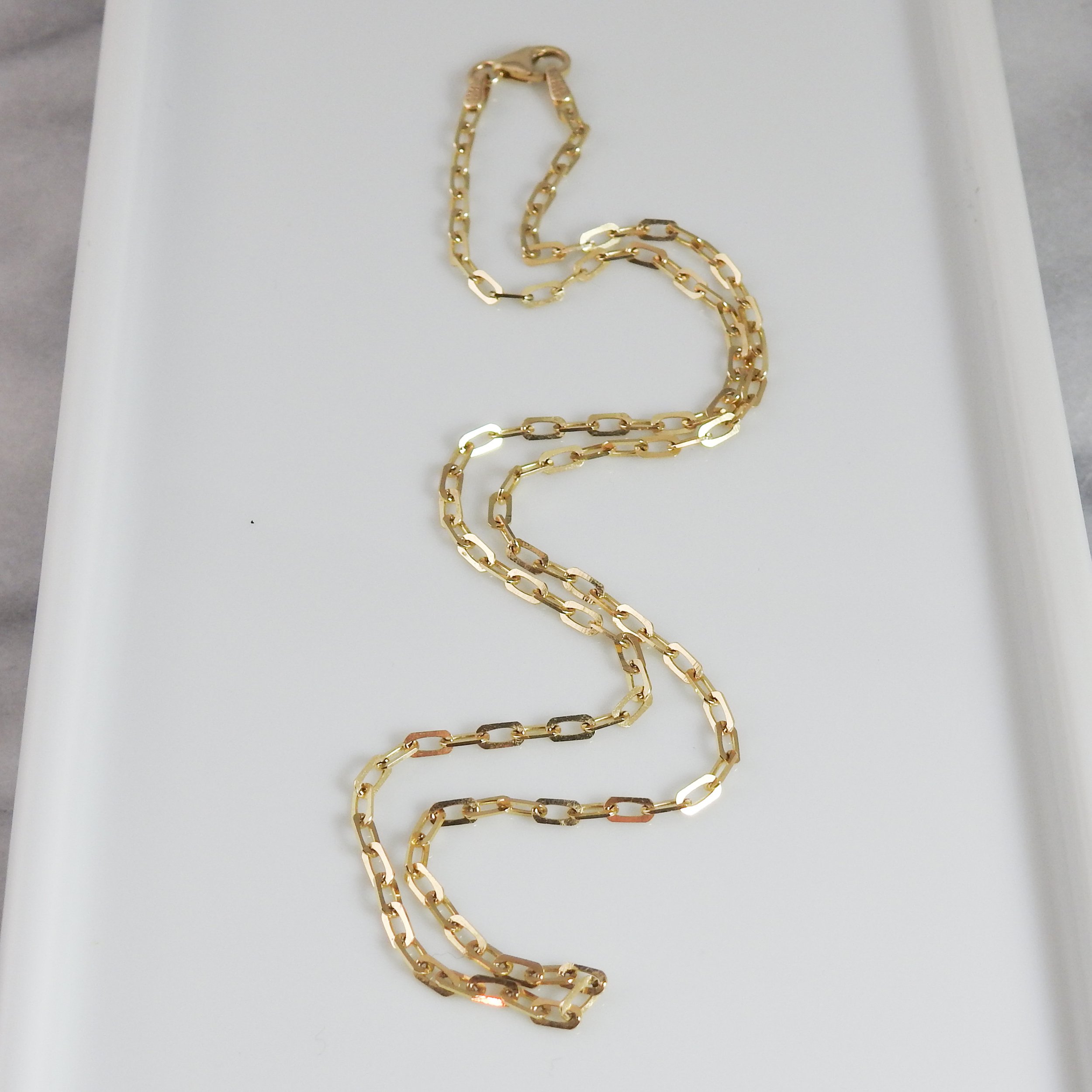 14K Gold Flat Forzatina Chain — Maura 