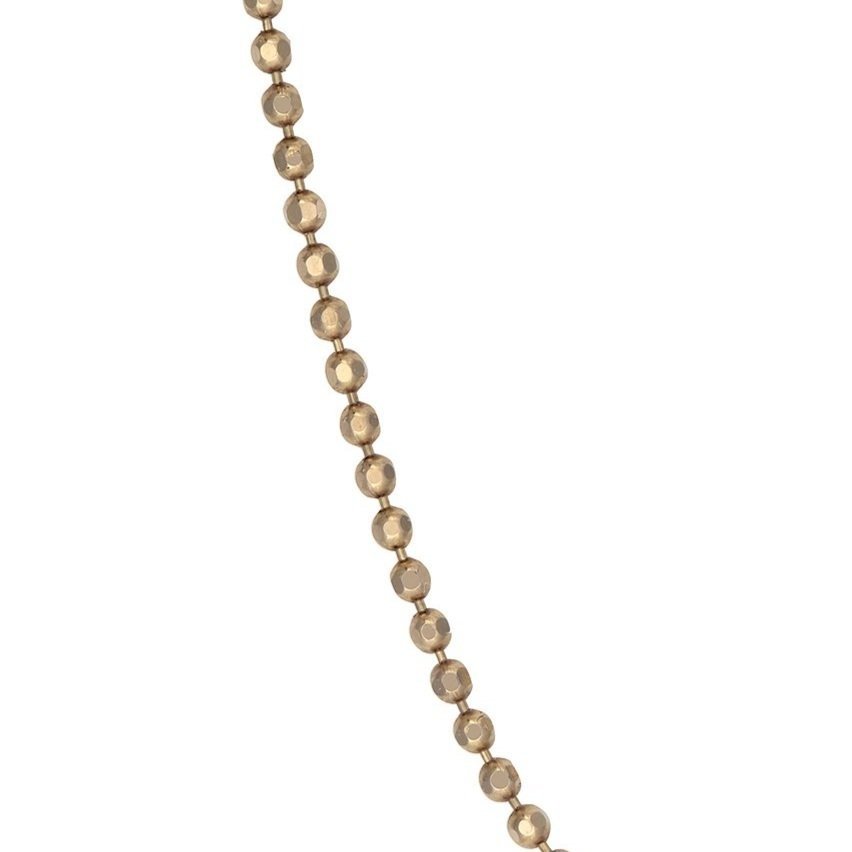 14K Yellow Gold Diamond Cut Ball Chain — Maura Green