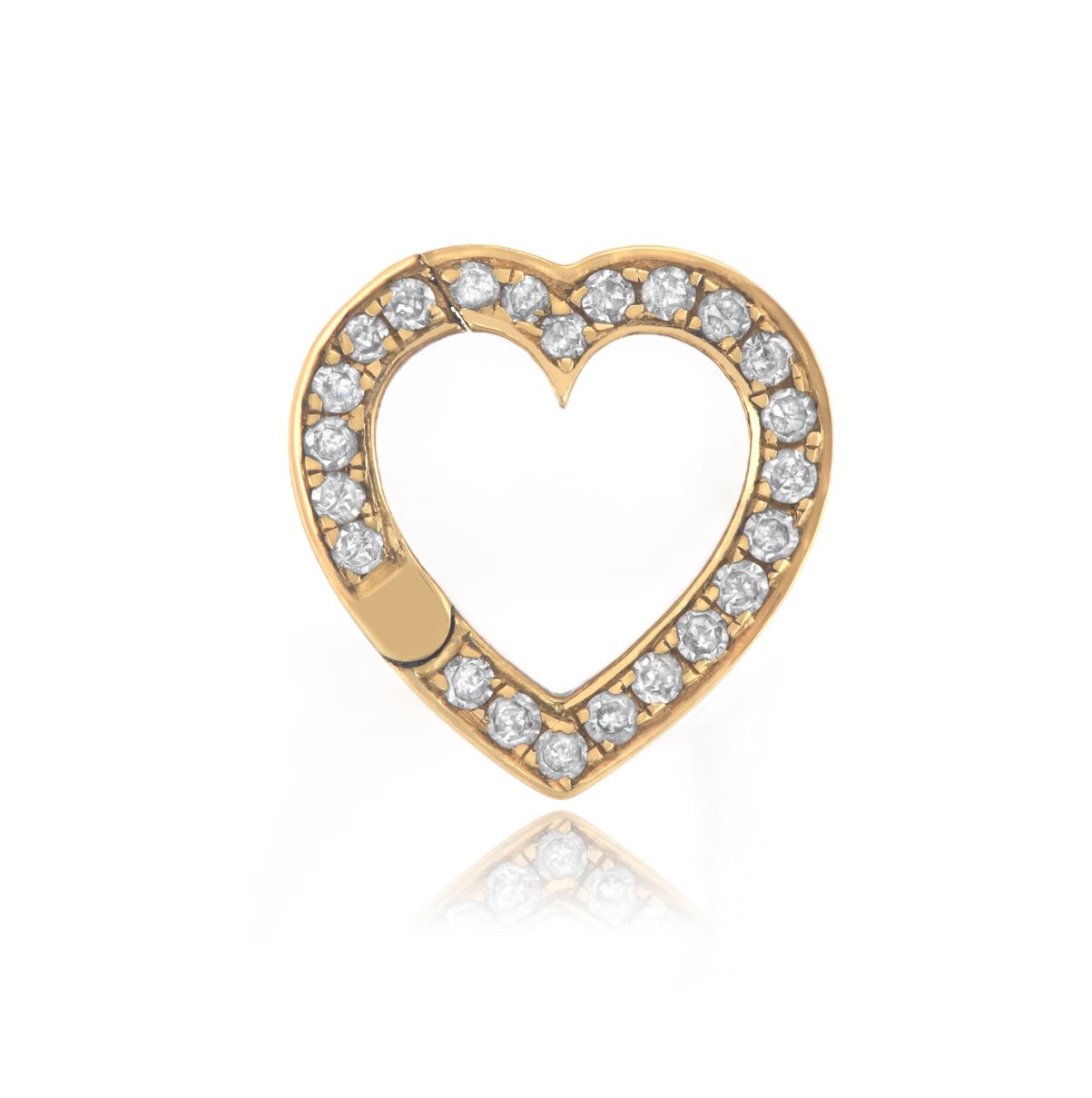 Diamond Setting Heart Charms (3pcs / 24mm x 27mm / Antique Bronze) Valentines Day Wedding Invitation Card Making Zipper Pull Charm CHM2259