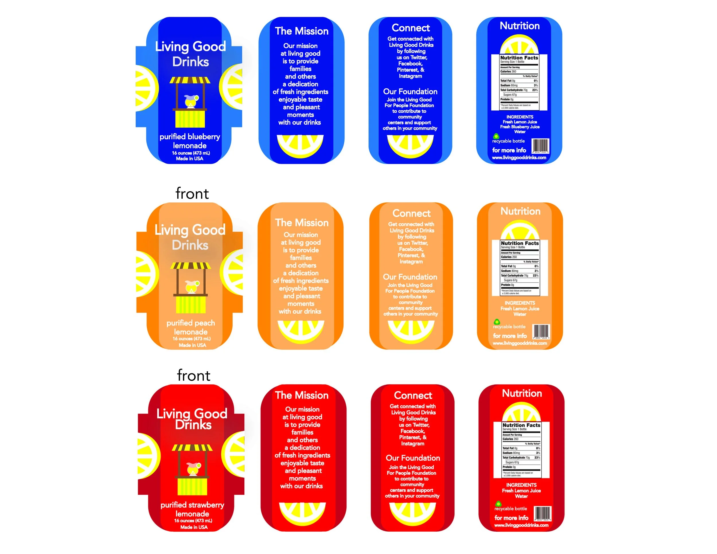 Living Good Drinks Packaging 