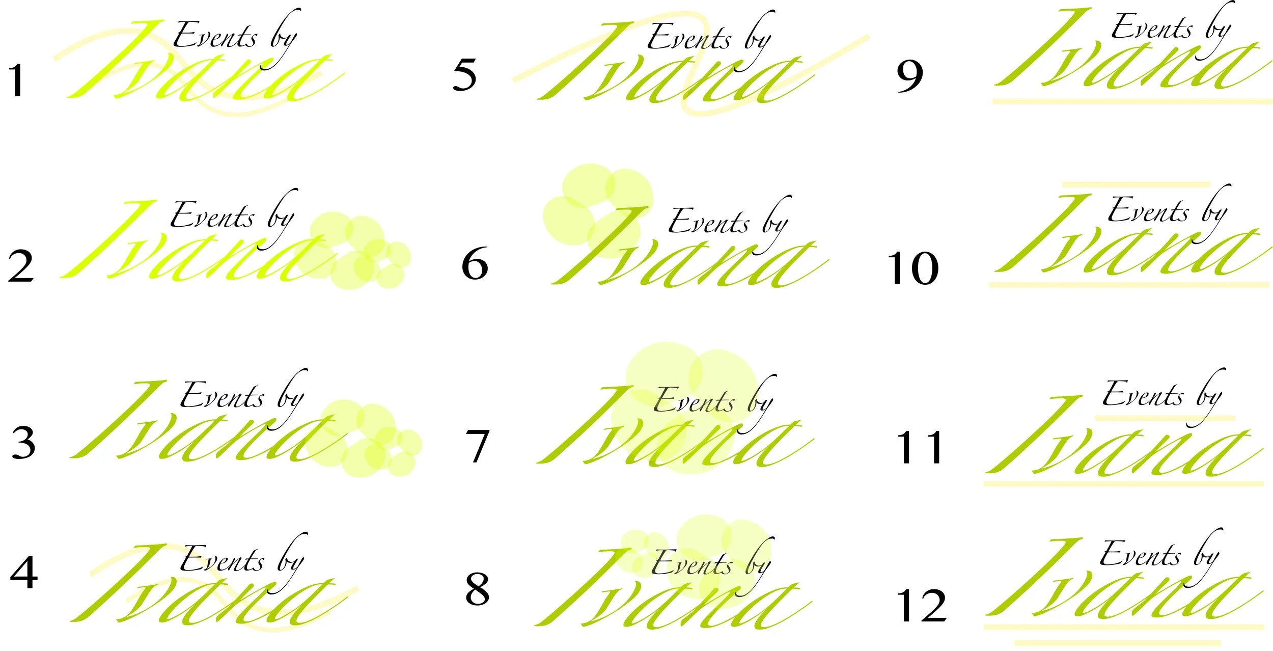 Events by Ivana Logo Variations 