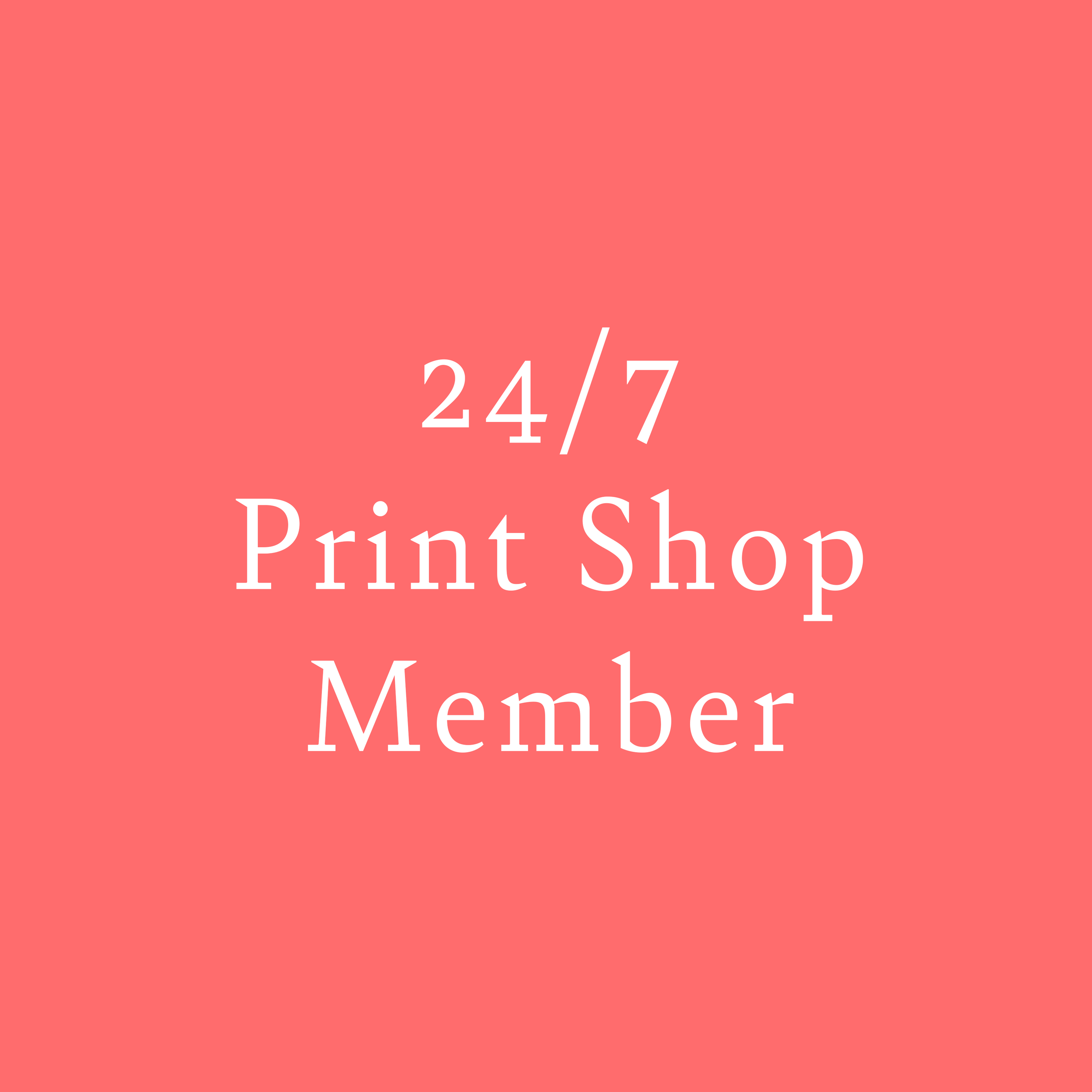 24/7 Printshop Membership