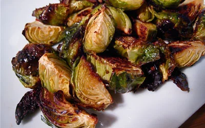 Roasted Brussel Sprouts with Bacon and Garlic