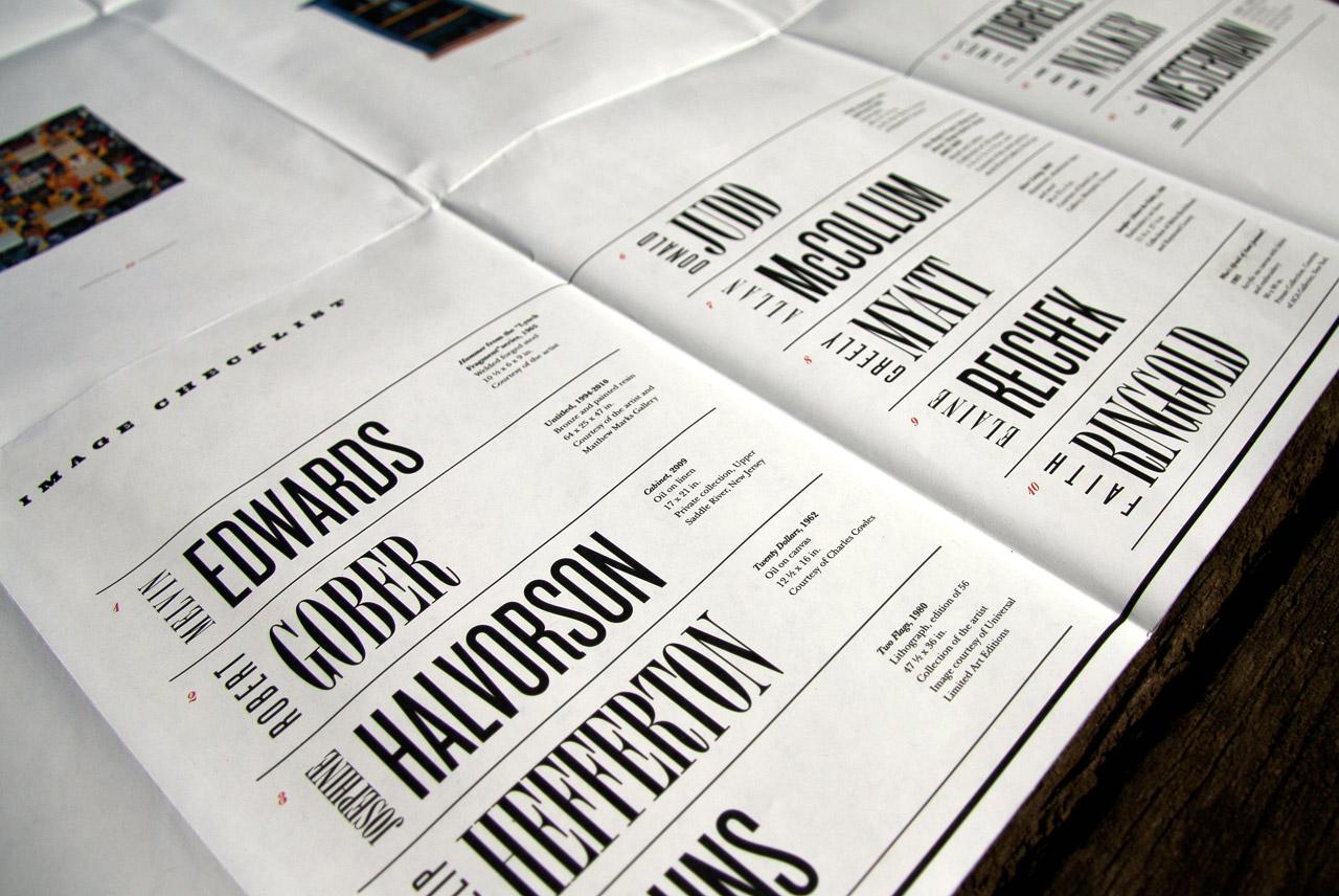 Our exhibition identity and catalogue were designed to evoke the eclectic and ongoing re-interpretation of Americana through a combination of modern and traditional typography and an emphasis on the singularity of every object in the show. We contrasted 19th century typography and 20th century silkscreen techniques to contrast nostalgia and critique.