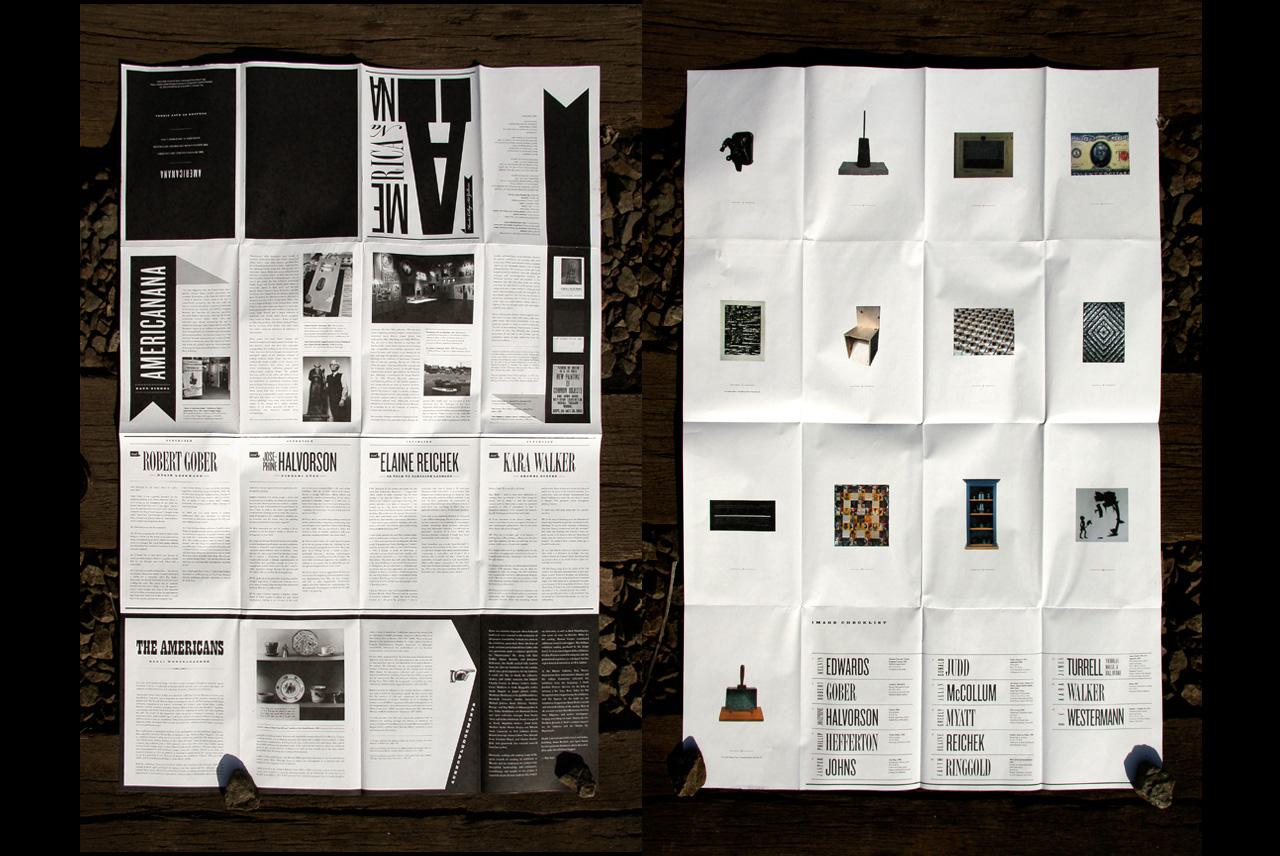 The catalogue was also designed to be produced inexpensively and distributed free as a poster, signaling its craft spirit and the needs of a public university art gallery.