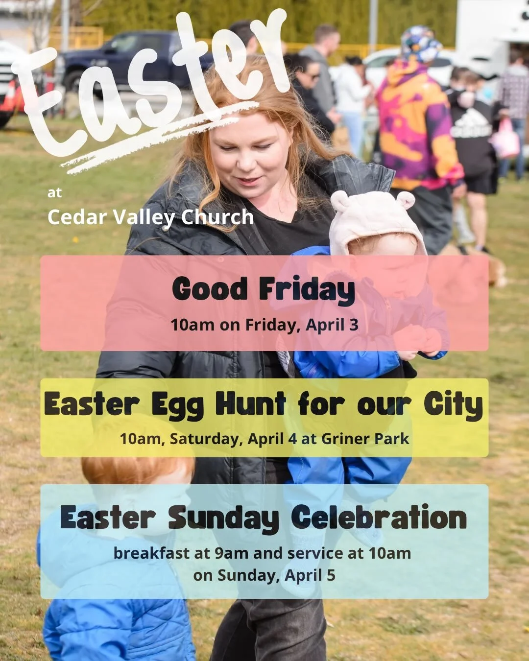 Who are you saving a seat for?

There&rsquo;s no better time to text a friend, coworker, teammate, or family member saying&hellip;

Hey! Talking the other day made me think you might find my church encouraging. You can check it out at cedarvalley.ca 