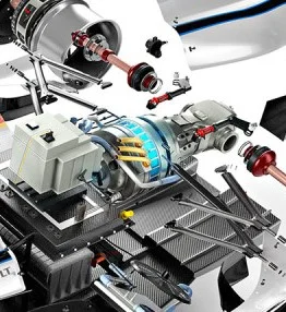 Engineered racing electric motor design.