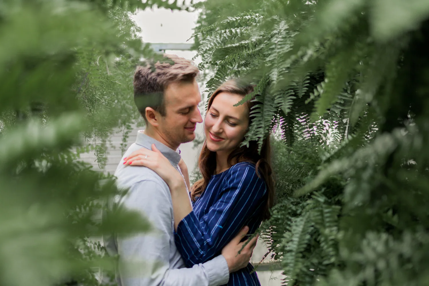 Greenhouse engagement photos, Cook’s Farm and Greenhouse