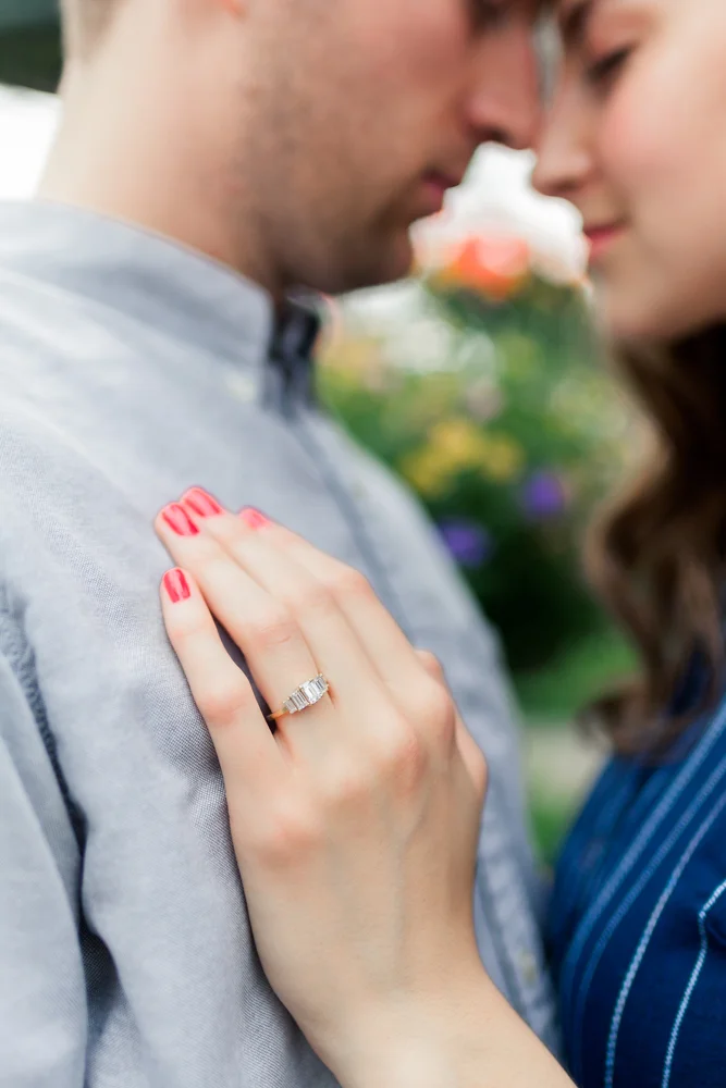 Greenhouse engagement photos, Cook’s Farm and Greenhouse, Forge Jewelry Works