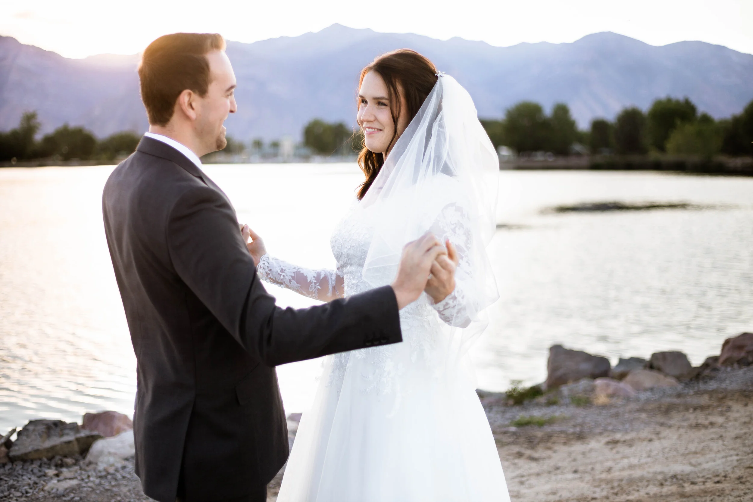First Look and Bridals at Utah Lake State Park, Provo, Utah