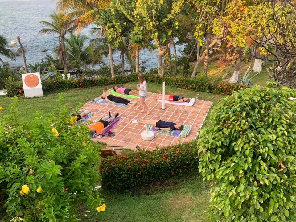 Yoga at our mediterranean resort