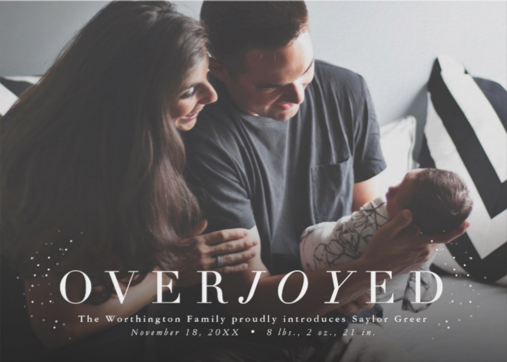 zazzle birth announcement