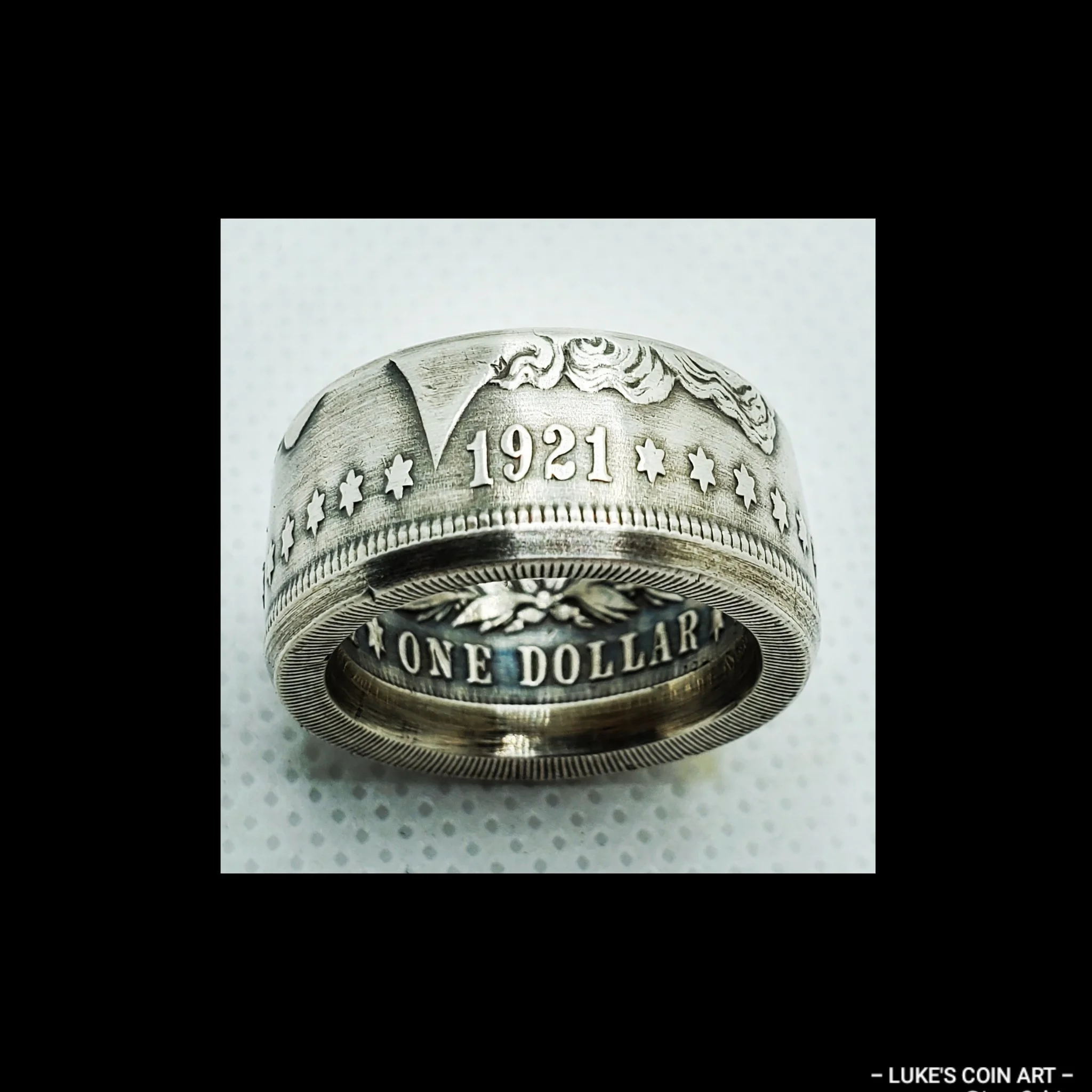 Original Morgan Silver Dollar Coin Ring