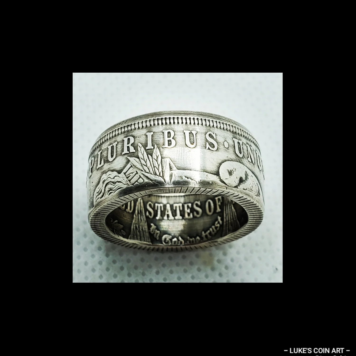 Original Morgan Silver Dollar Coin Ring — Luke's Coin Art