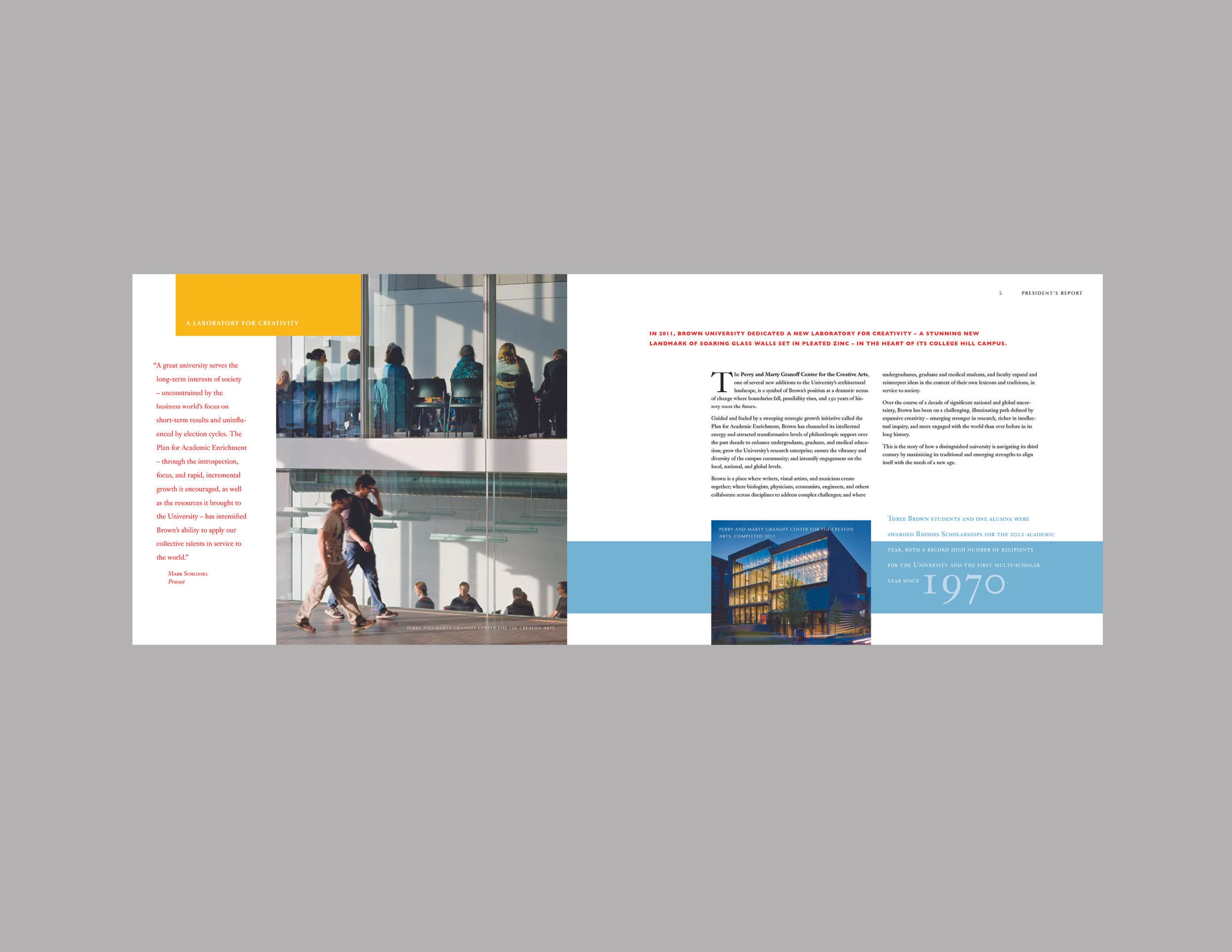 Brown University Annual Report Spread