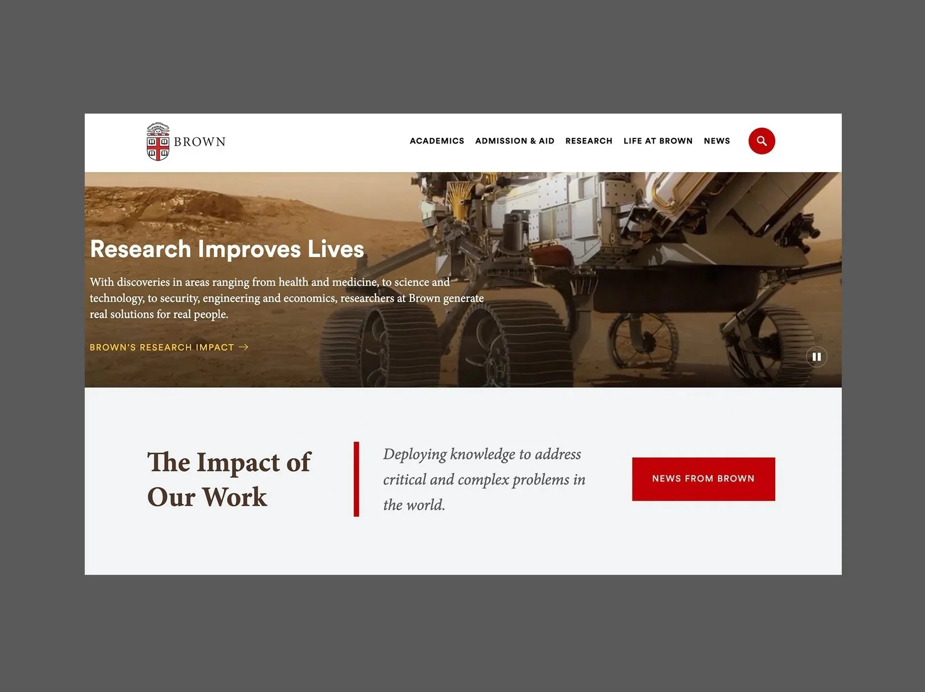 Brown University Web Page