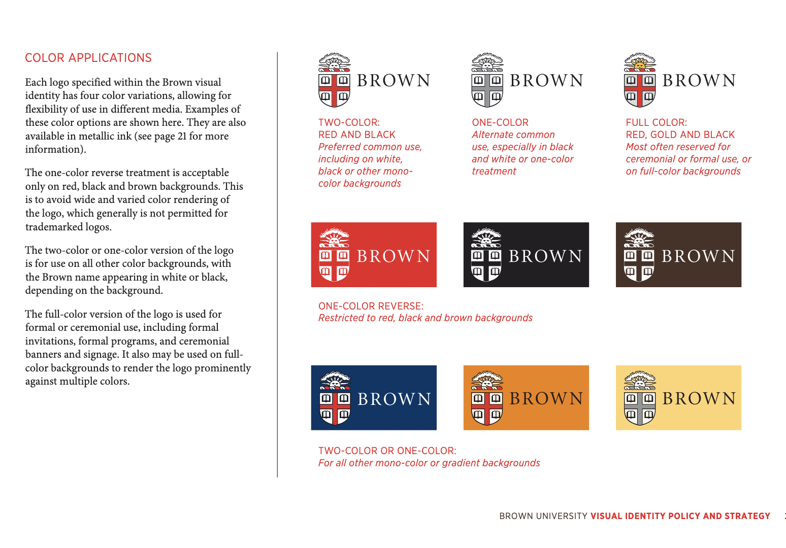 Brown University Visual Identity