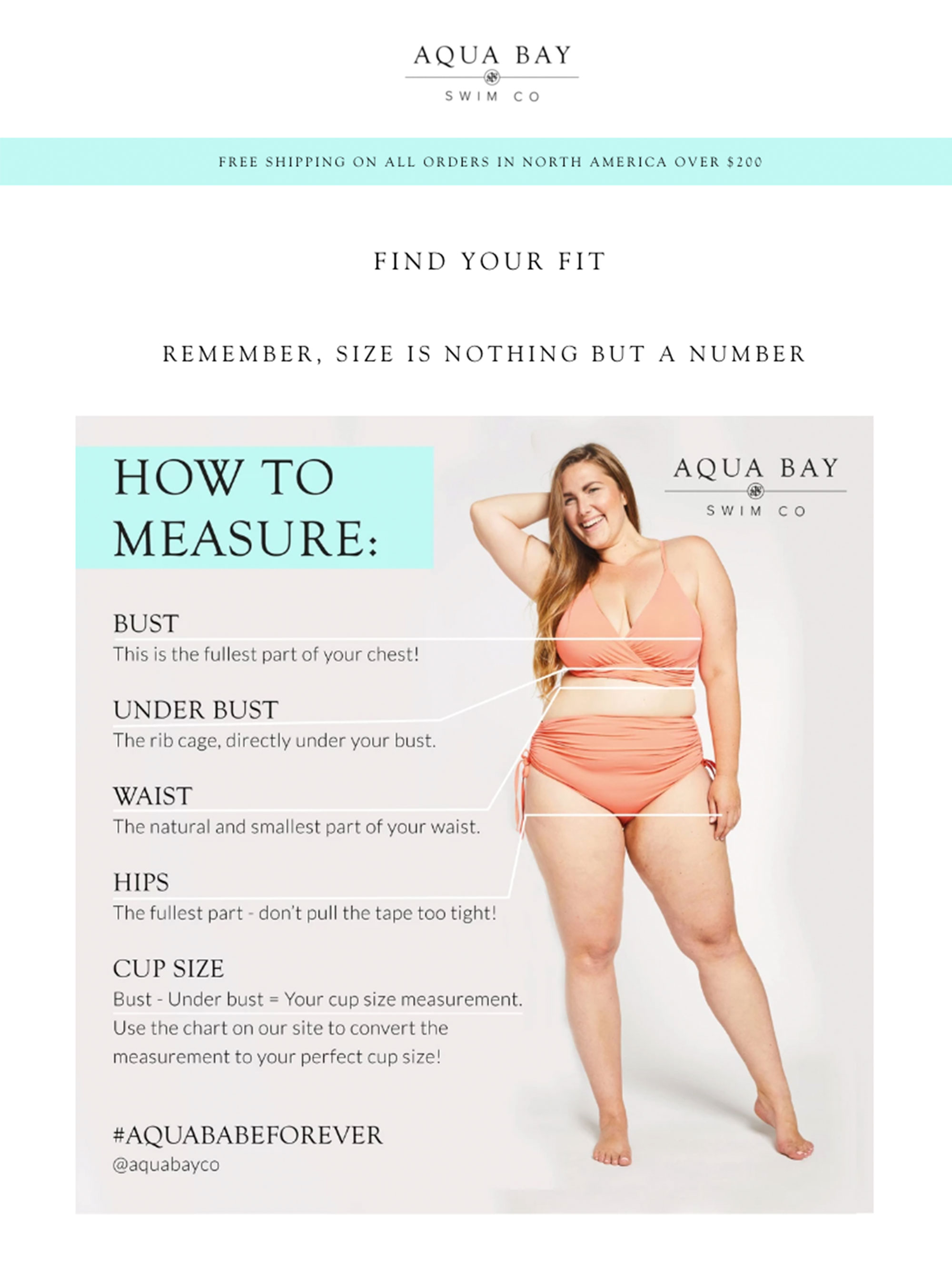 Aqua Bay Swim Co. - Size Guide Page