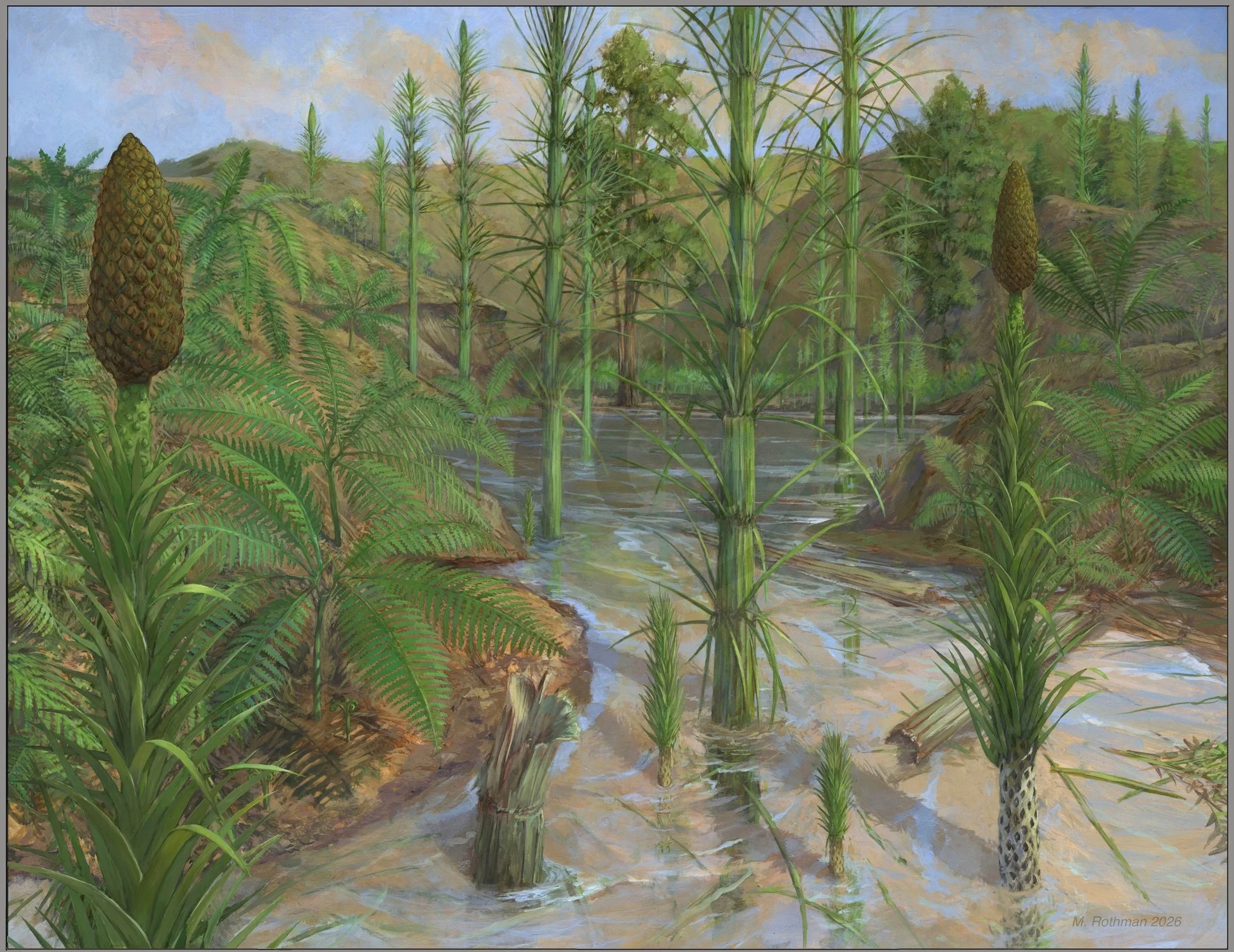 Hettangian era early Triassic Swedish paleo-habitat reconstruction