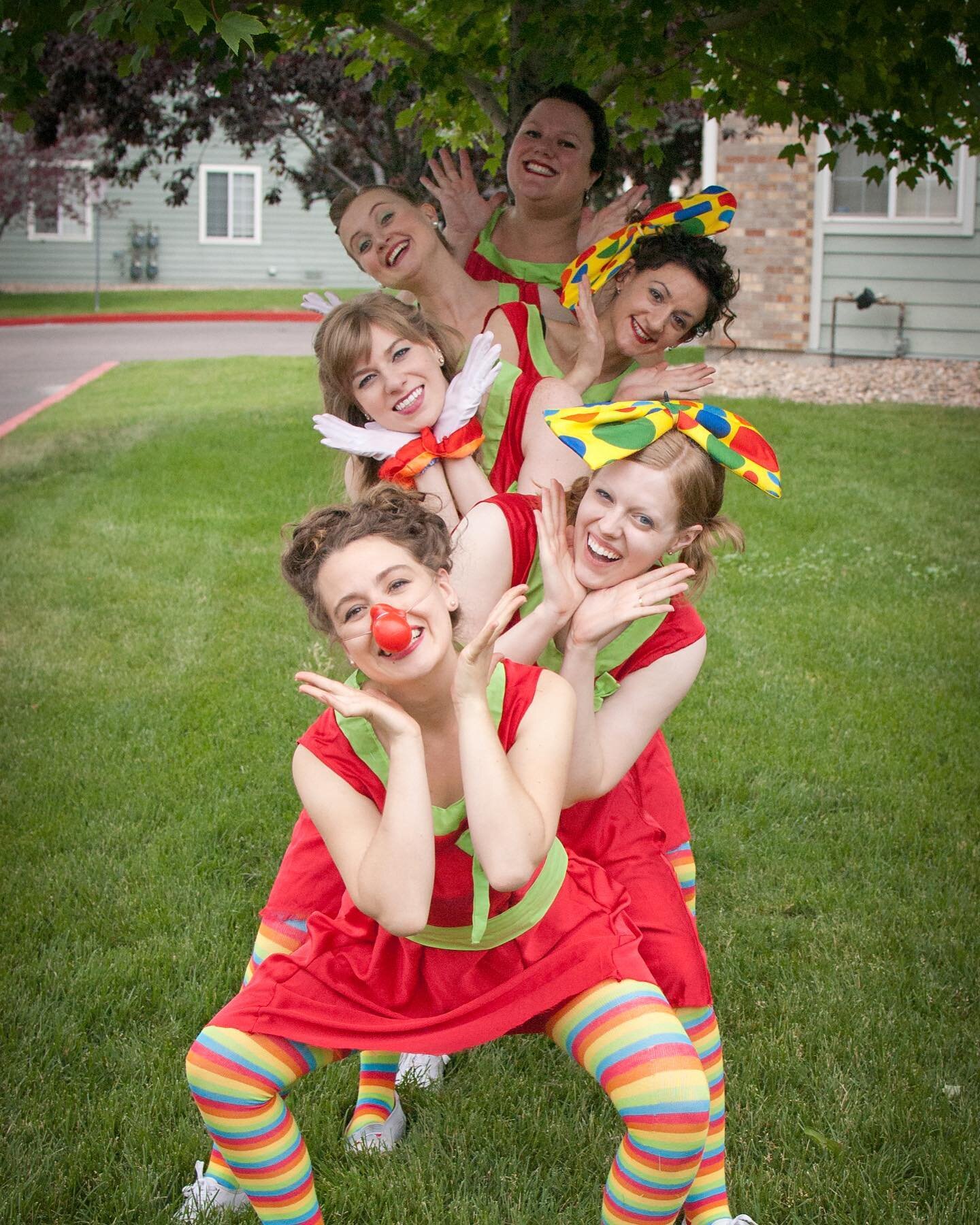 The Denver Diamond Dolls, clowning around since 2011. Hard to believe we&rsquo;re coming up on our 10 year anniversary in just a handful of months! 🎈