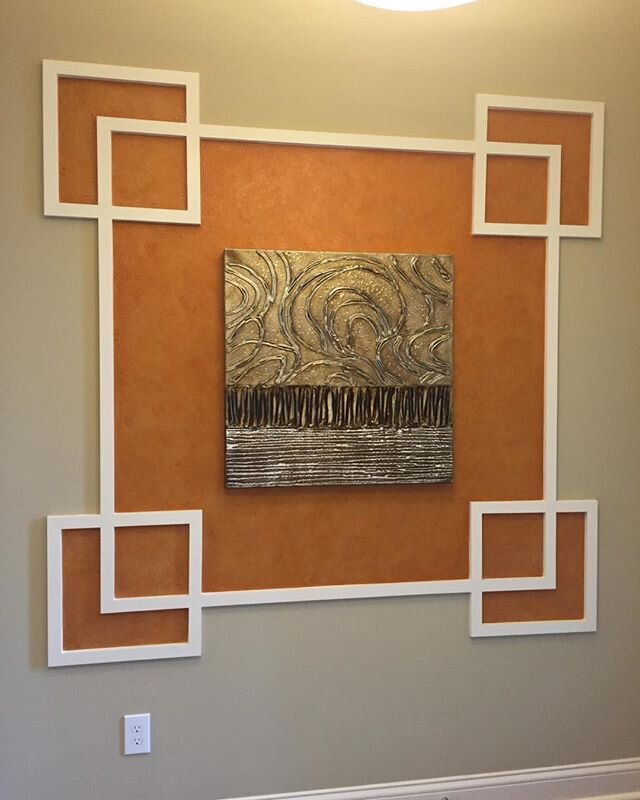 Trim detail for foyer accent - #djndesignservices #foyer #artwork #trimdetails #paintaccents #