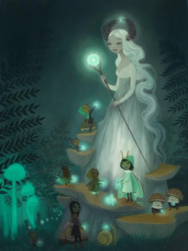Kristina Huot "Lumen Naturae" (oil on birchwood, 18"x24")
