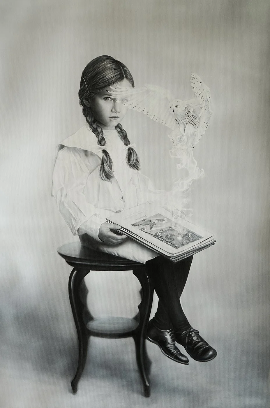 Zoé Byland "Girl and Ghost Owl"