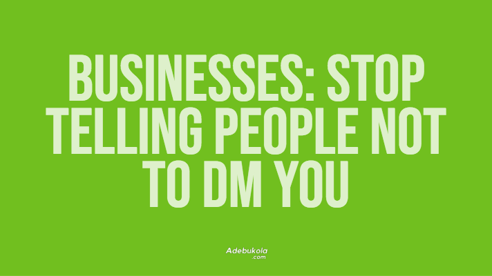 STOP TELLING PEOPLE NOT TO DM YOU, DO THIS&nbsp;INSTEAD