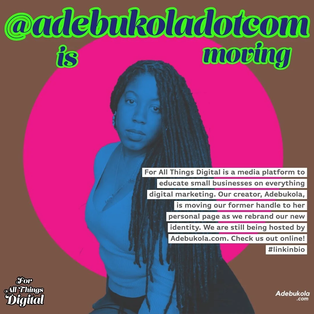 She&rsquo;s packing her bags and headed to @adebukoladotcom to design and write about Black culture✊🏾 Follow her! Thank you for your patience as we rebrand🙏🏾