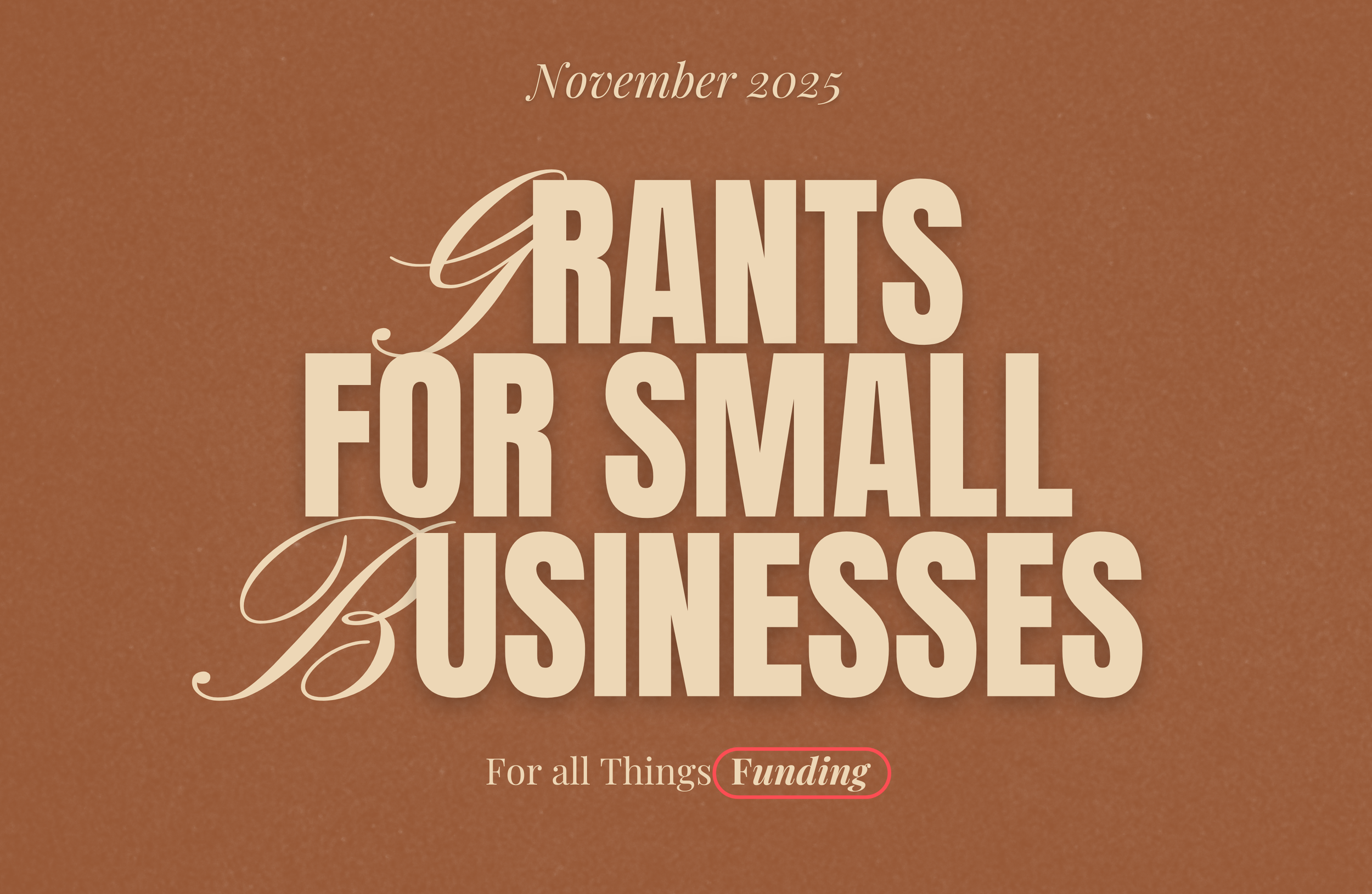 November 2025 Small Business Grants