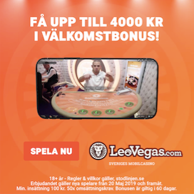 LeoVegas reklam live casino välkomsterbjudande.png