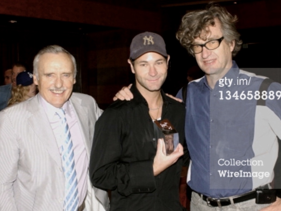 Dennis Hopper &amp; Wim Wenders present Best Film Award to Chris Jaymes