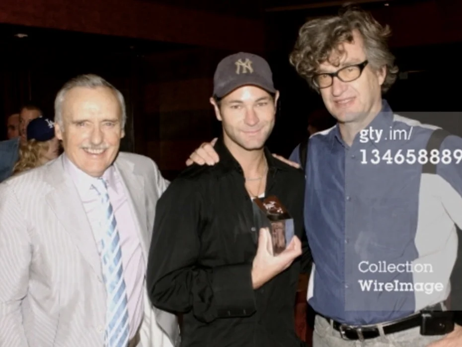Dennis Hopper & Wim Wenders present Best Film Award to Chris Jaymes