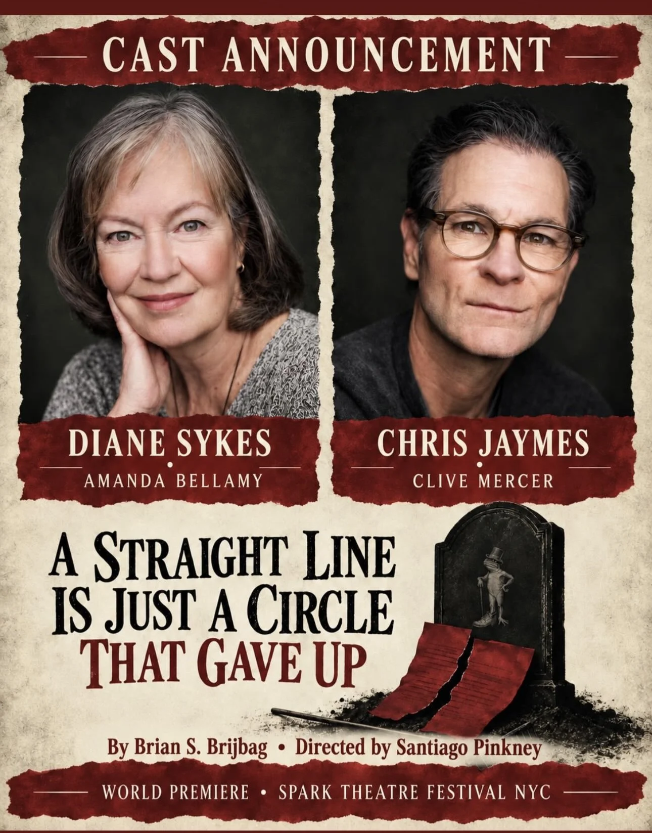 Straight Line Play - Chris Jaymes - NYC Theater - Actor