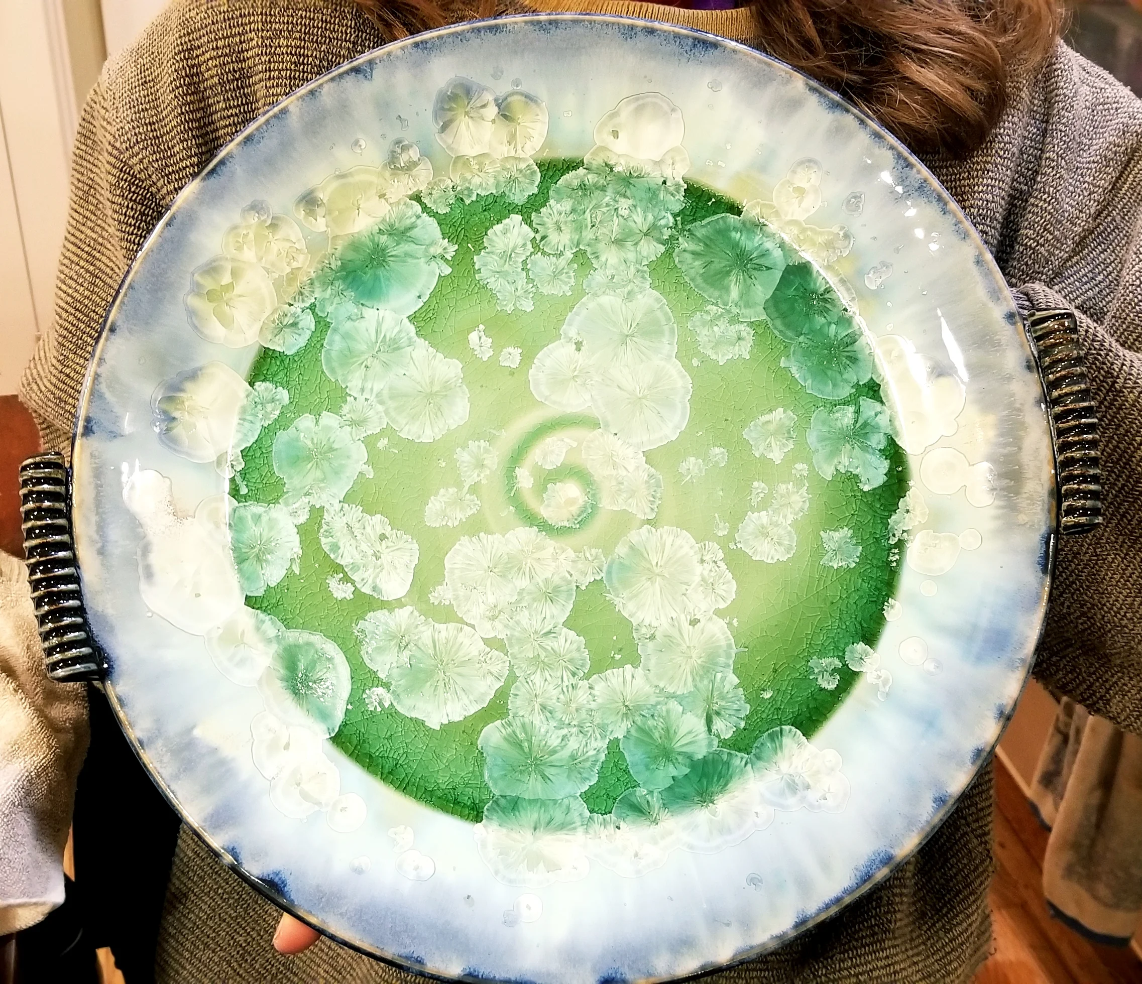 green platter, Sarah Parent