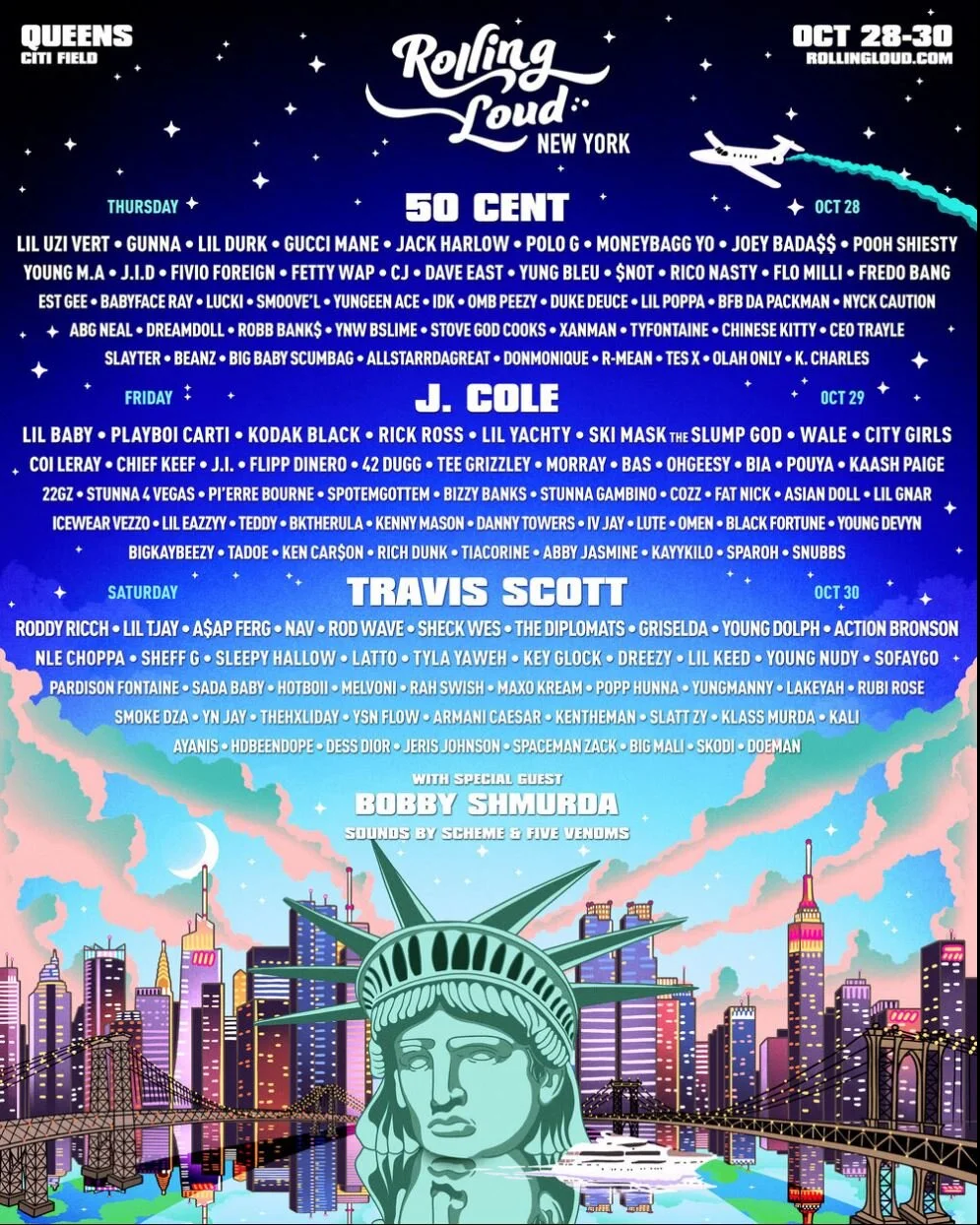 Rolling Loud New York Returns to Citi Field from 10/28/21-10/30/21 at Citi Field in Queens