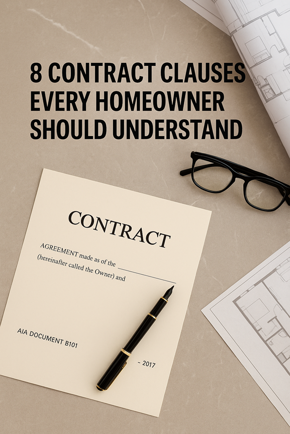 title card 8 contract clauses every homeowner should understand