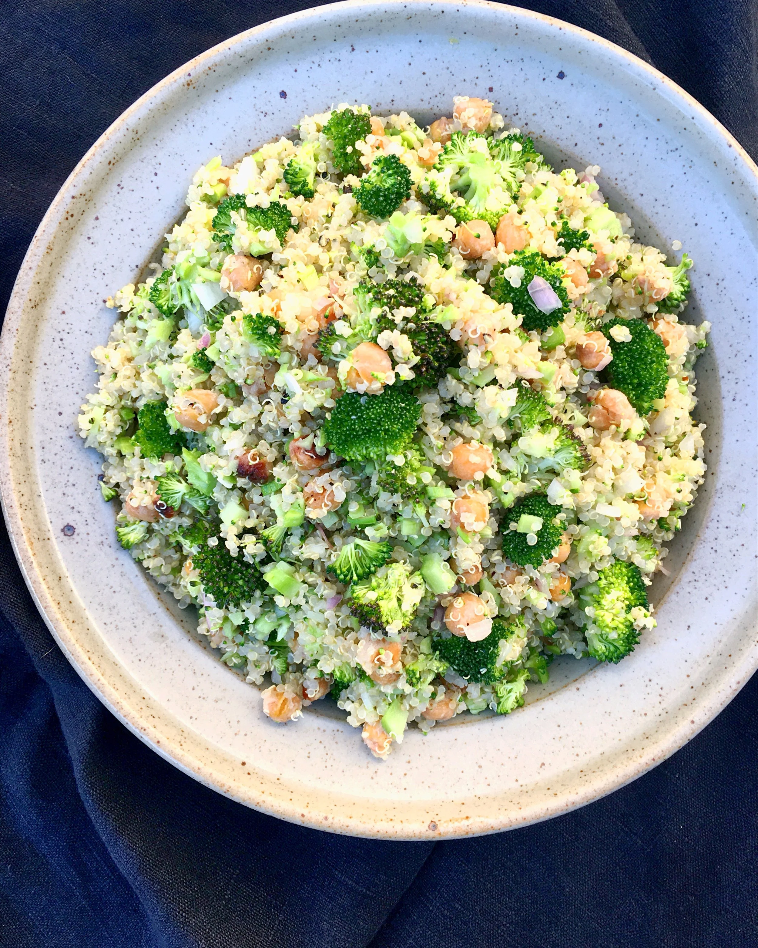 Quinoa, Broccoli and Chickpea Salad