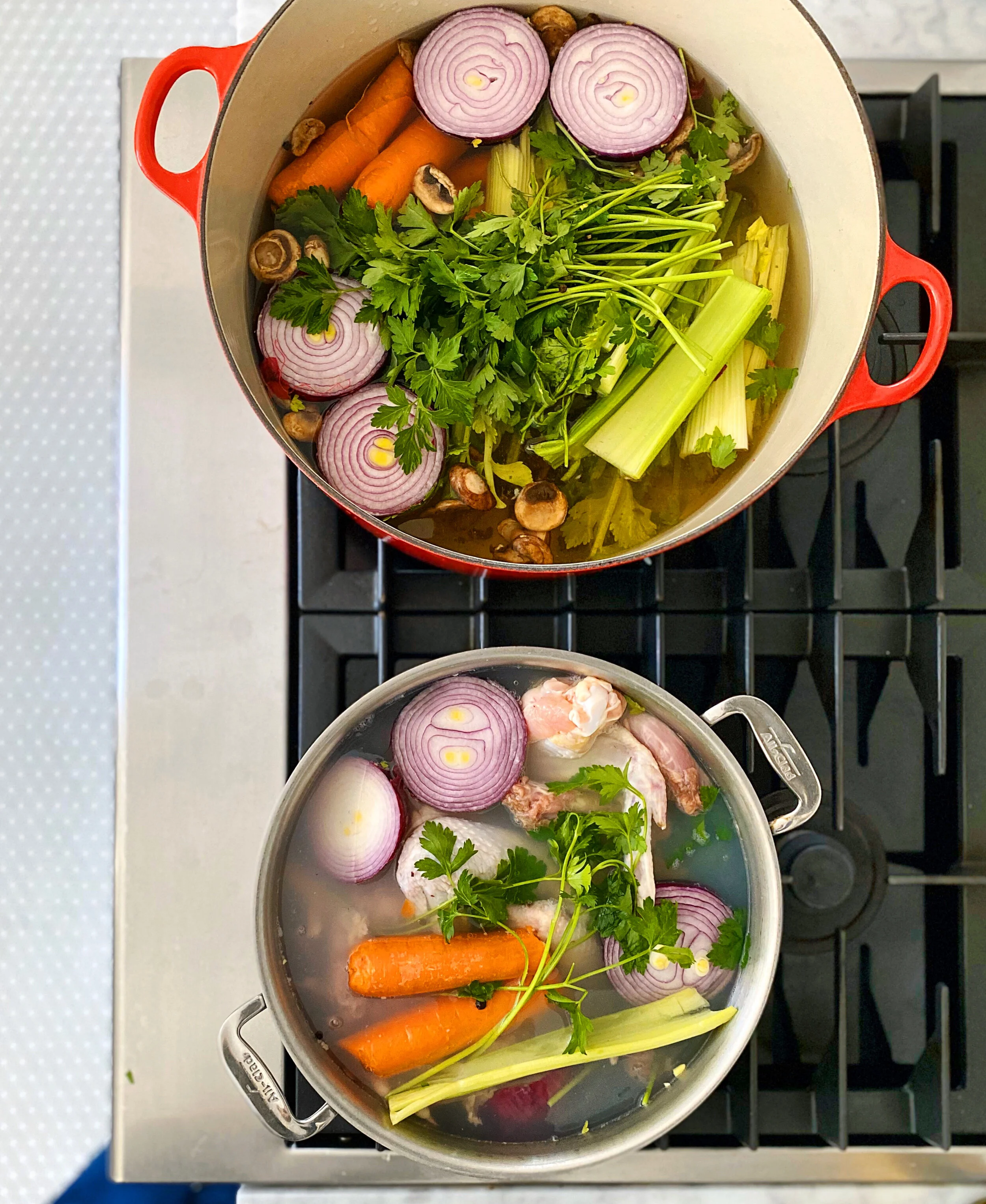 The Tale of Two Broths: Mushroom Broth + Chicken Bone Broth