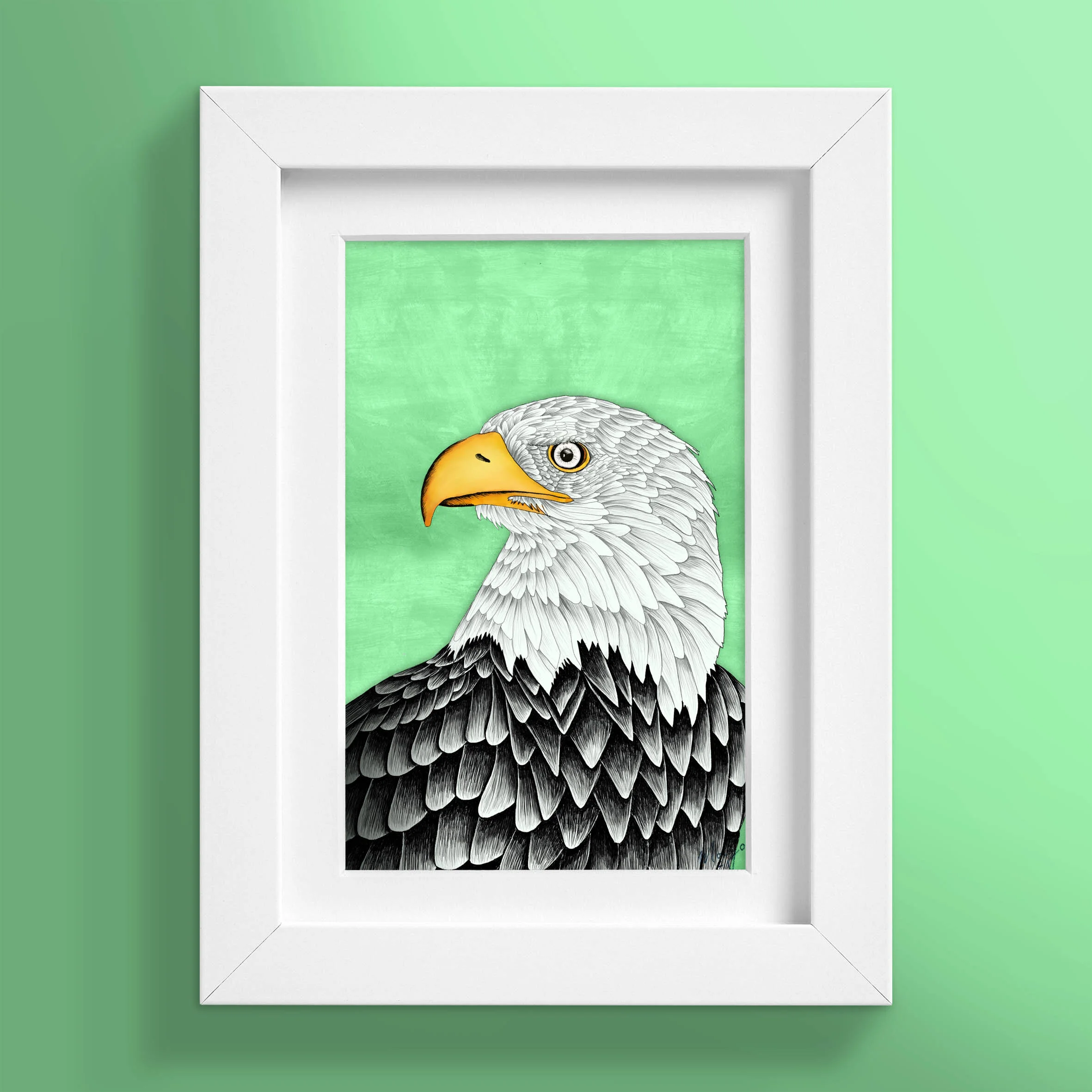 A4 Eagle Illustration Digital Download