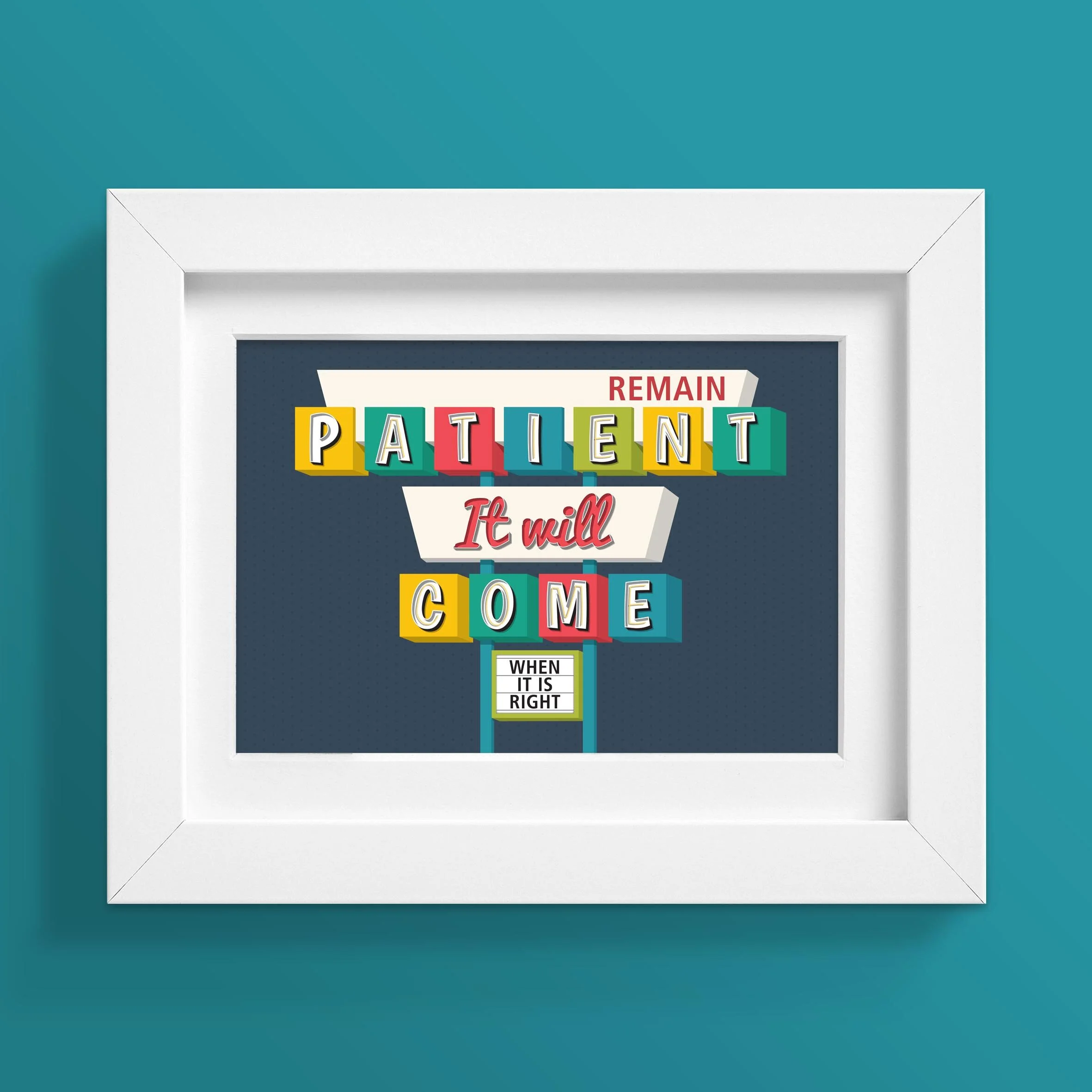 A4 Print Retro Sign Patient