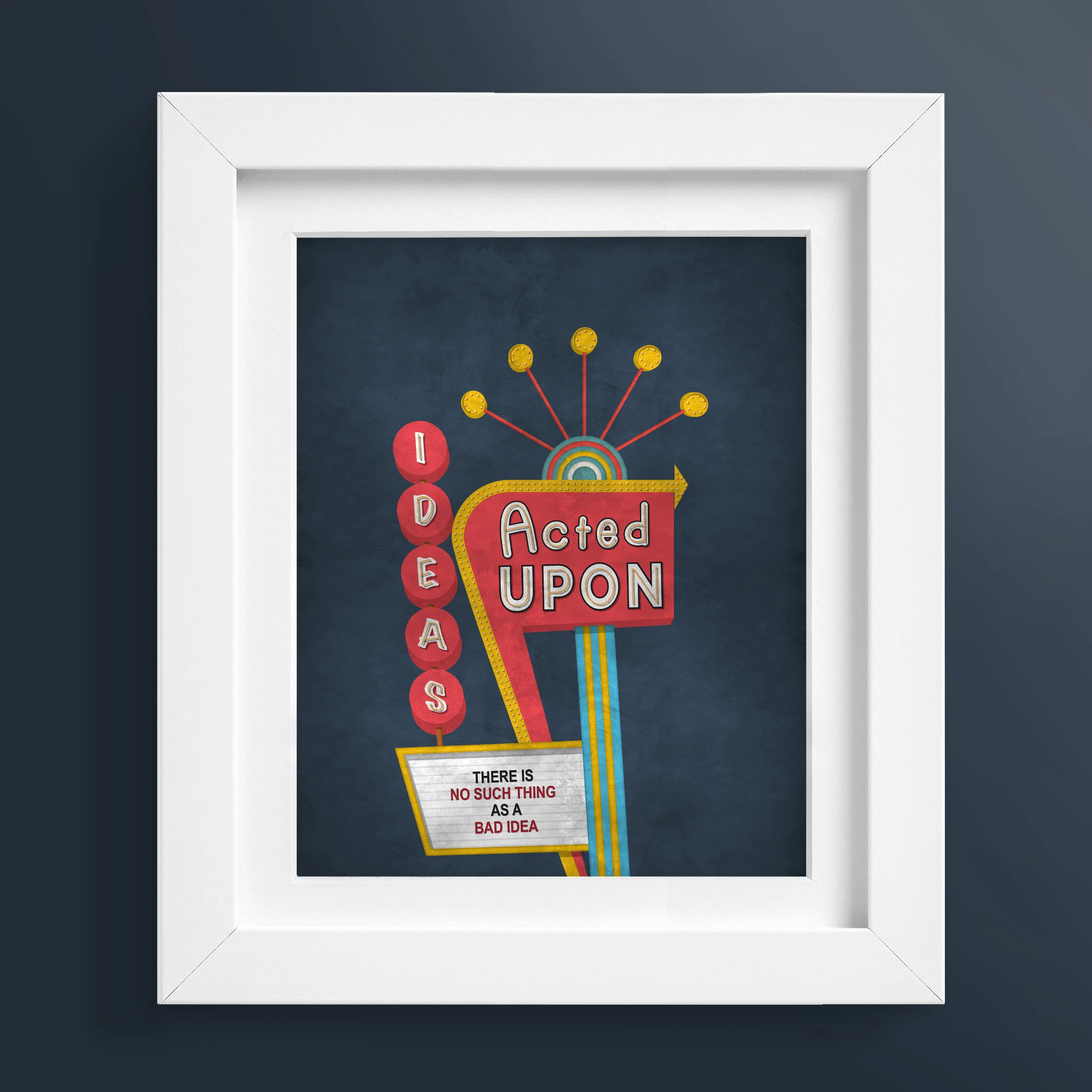 05 Ideas acted upon success quote poster