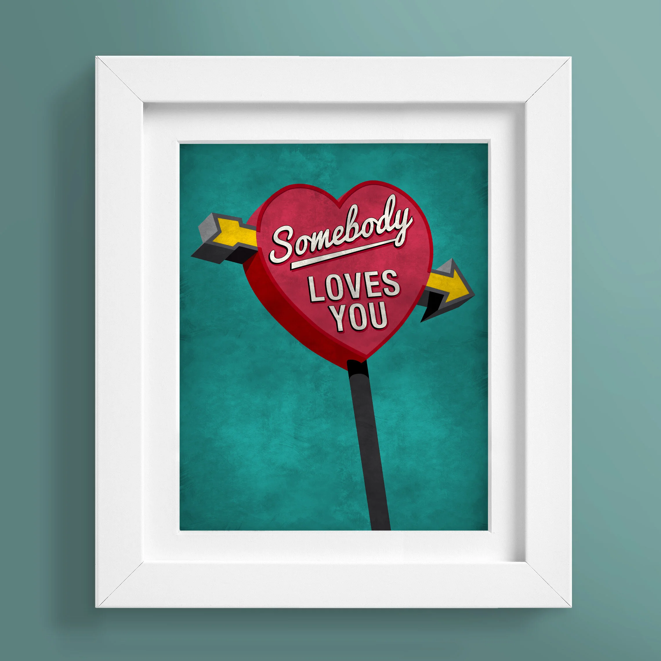 84 Somebody loves you poster