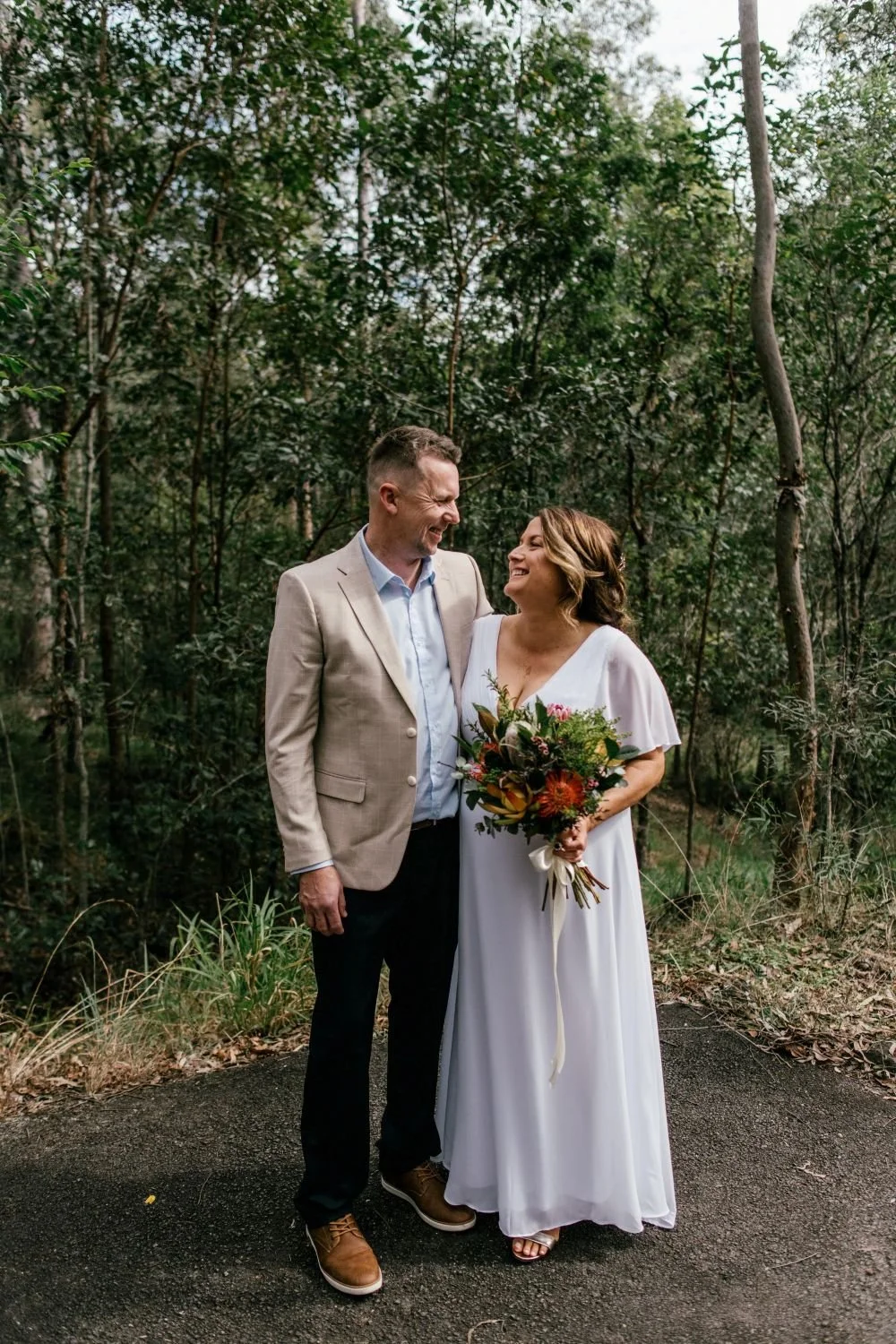 Happy Couple after their Brisbane Wedding with Trudy the Celebrant