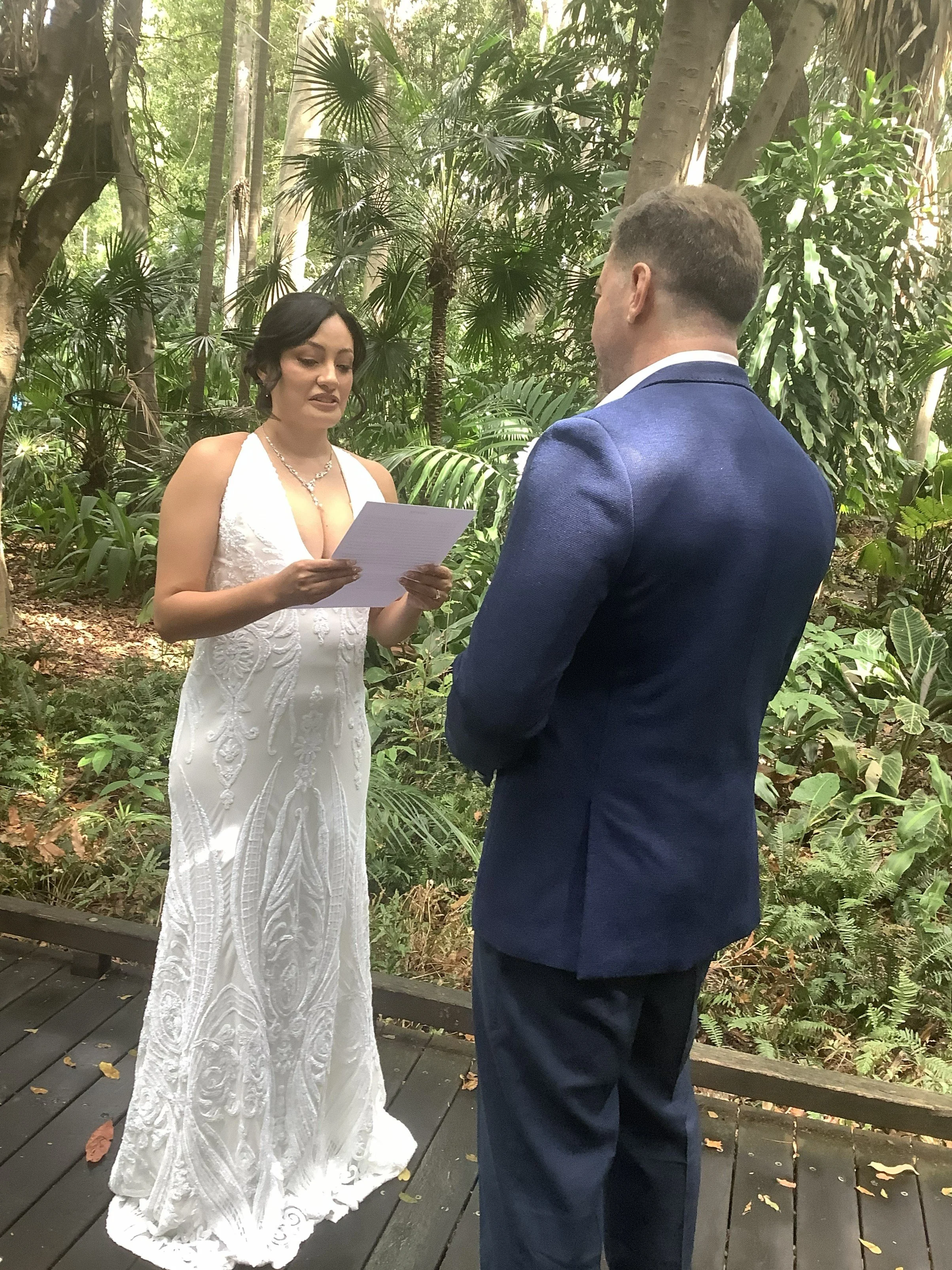Brisbane City Botanic Gardens Legals Only Wedding with Trudy the Brisbane Celebrant