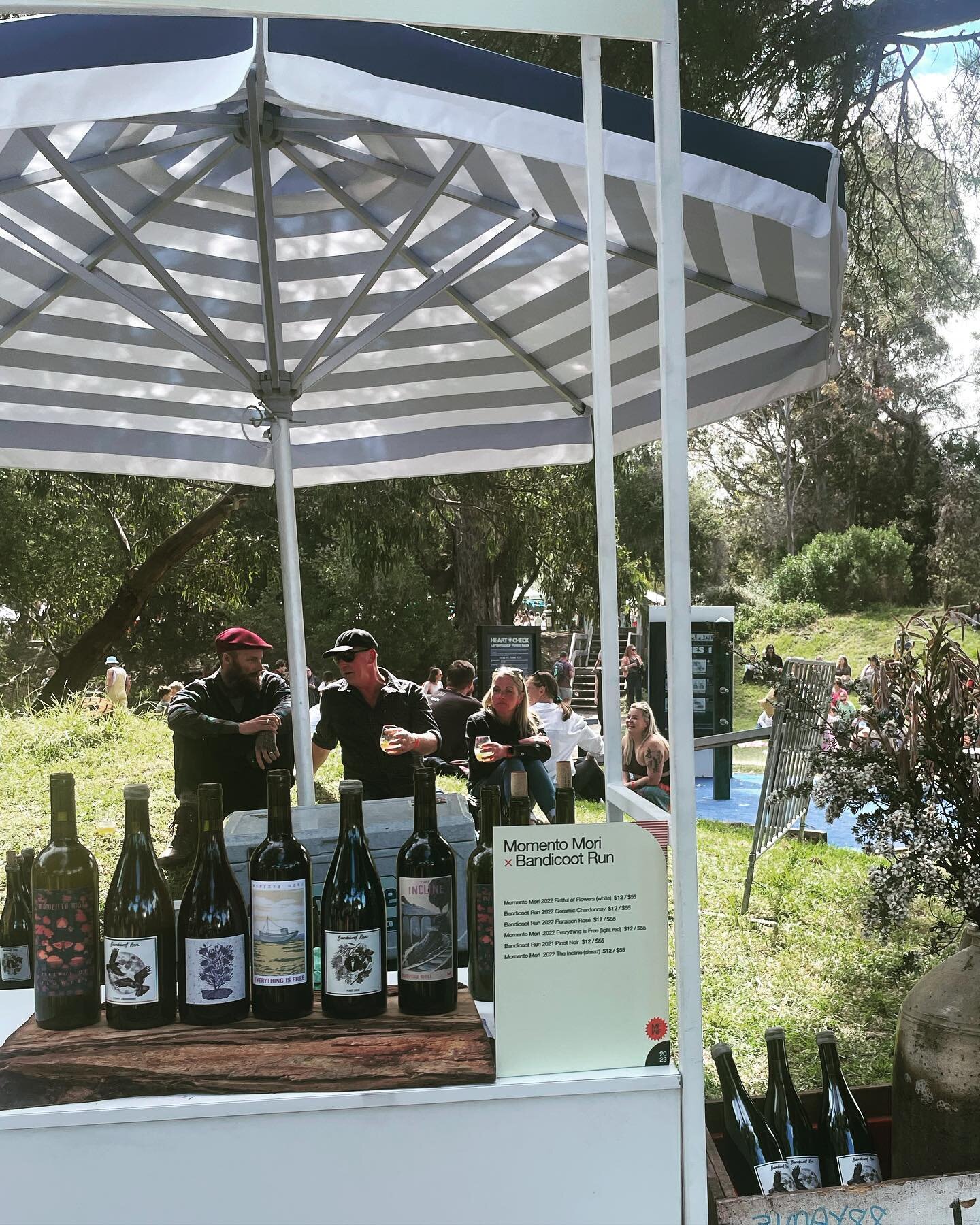 Had the pleasure and honour of sharing a bar with Dane and his @momentomoriwines yesterday at the @melbfoodandwine Village Feast in Inverloch. 
The energy was high and we feel very lucky to be apart of the Gippsland food and wine community. 
Thanks t