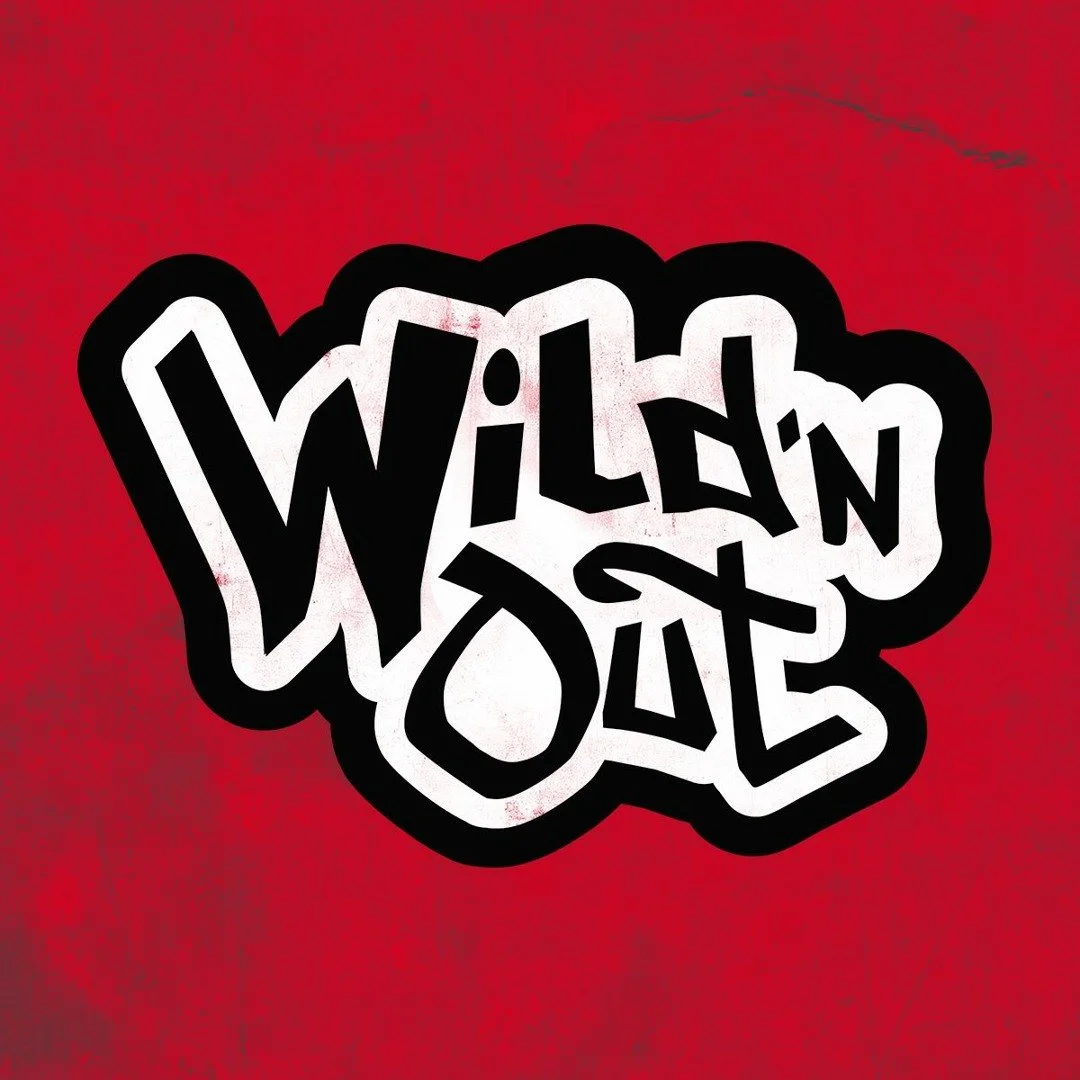 Street art sticker with the words 'WILSON HOUSE' in graffiti style on a red background.