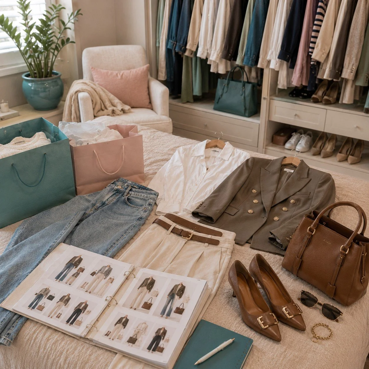 Outfits planned with a personal stylist as part of a styling package
